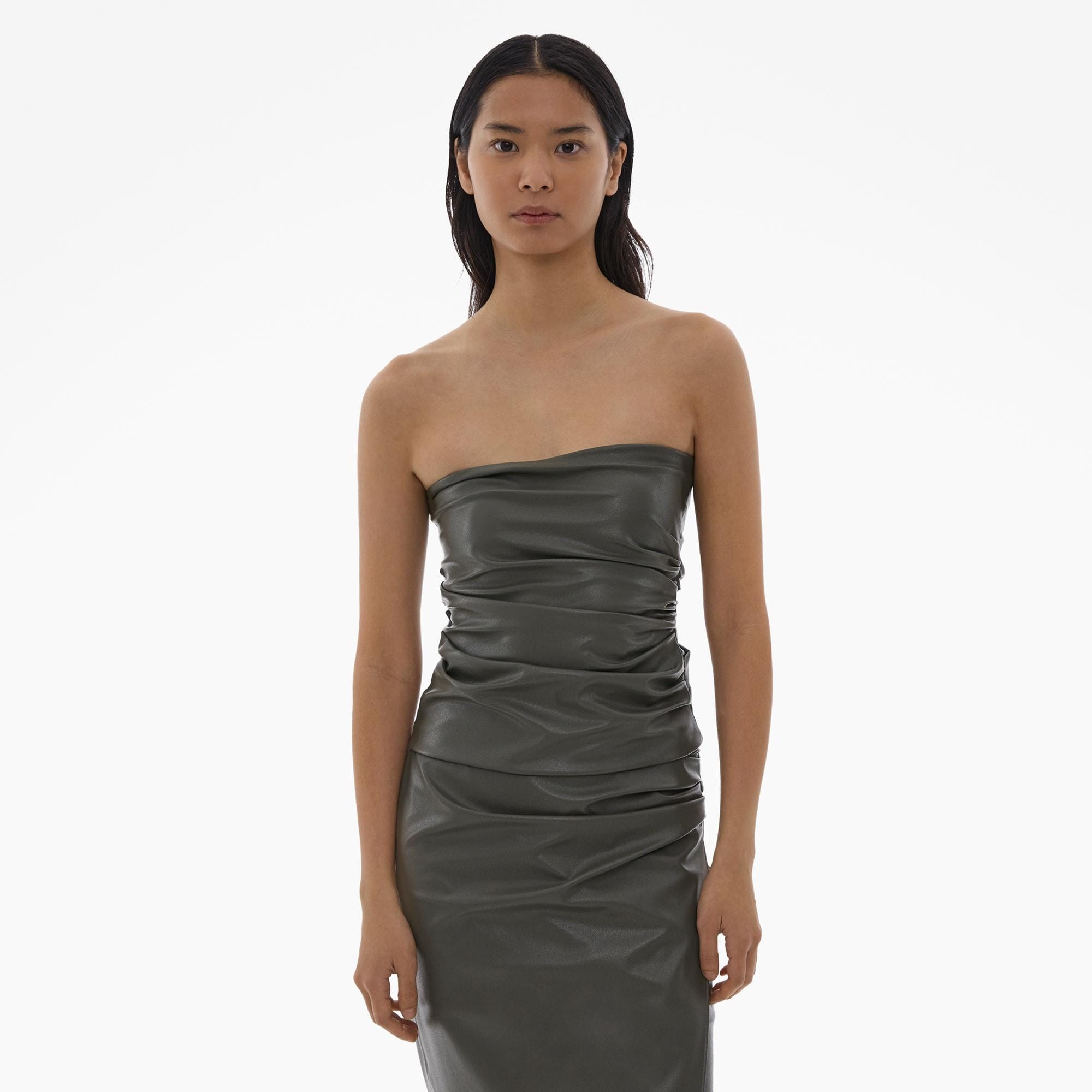 FAUX LEATHER TUBE TOP - 3