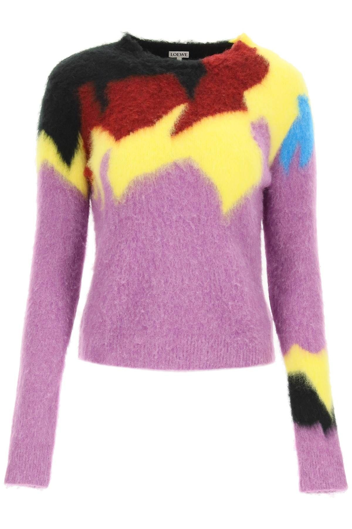 COLOR BLOCK INTARSIA SWEATER - 1