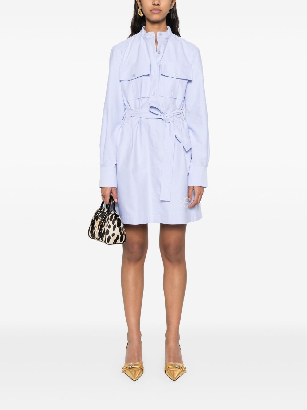 embroidered mini dress - 2