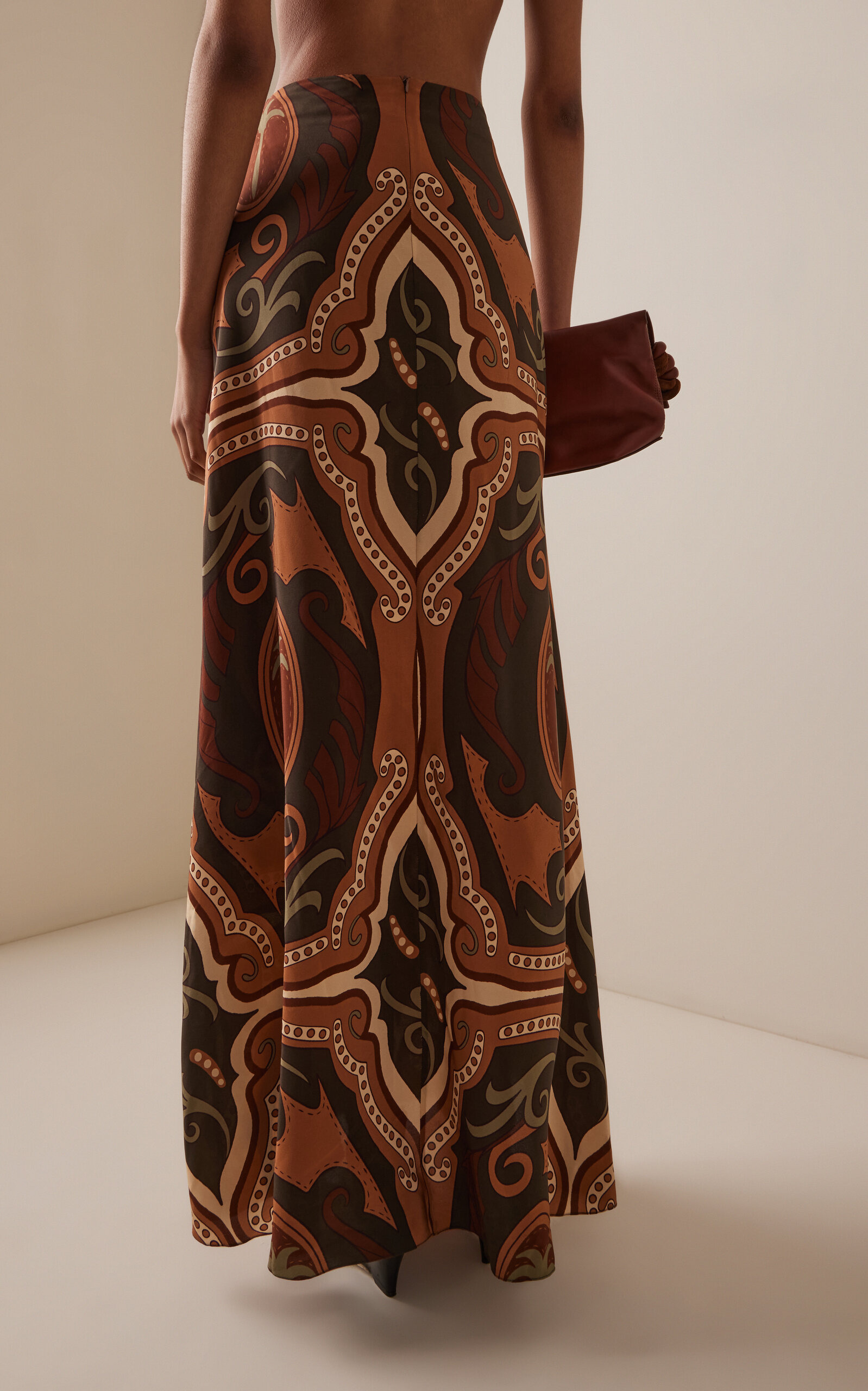 Nuevos Territorios Silk Maxi Skirt multi - 4