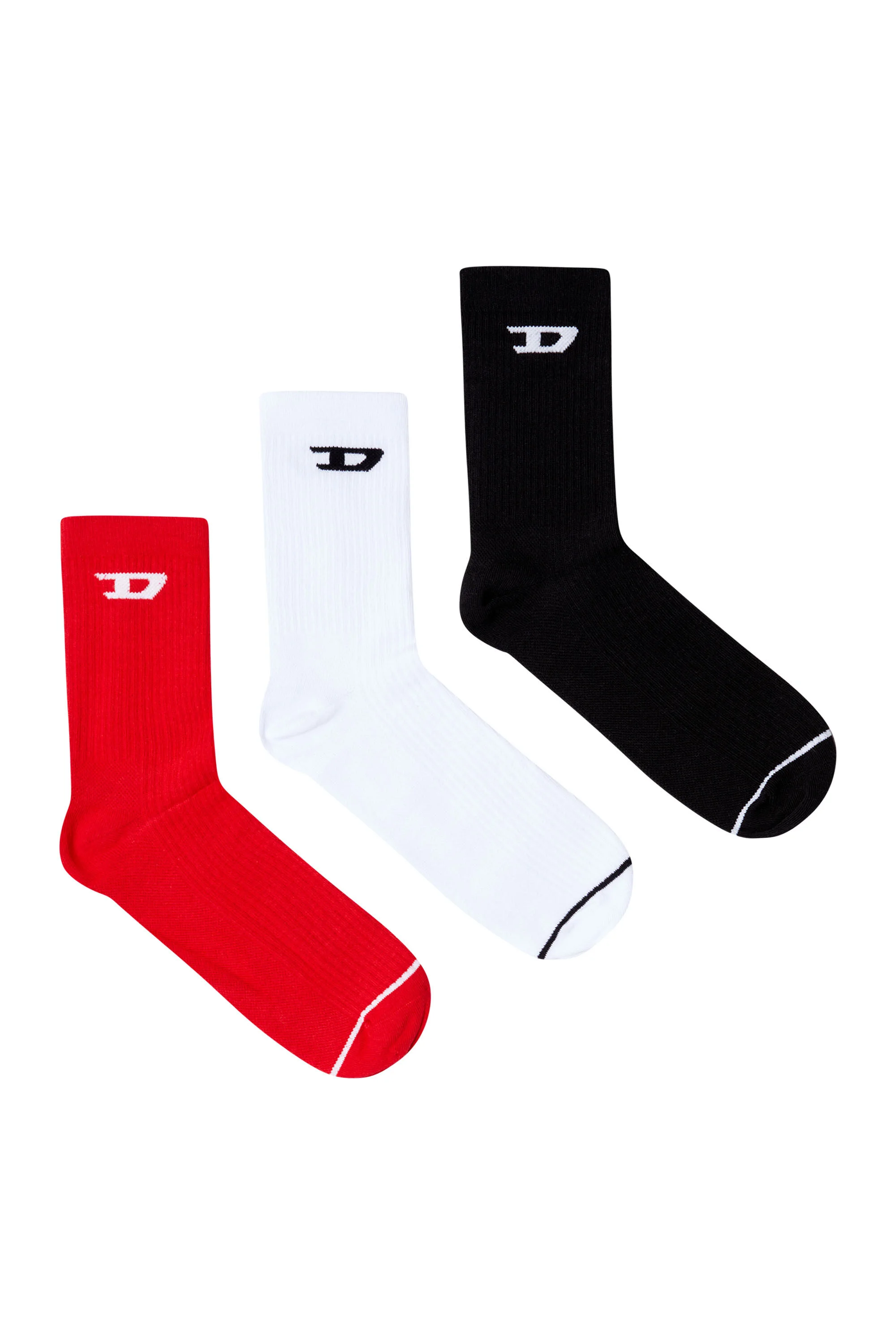THREE-PACK RIBBED SOCKS WITH D LOGO - 1