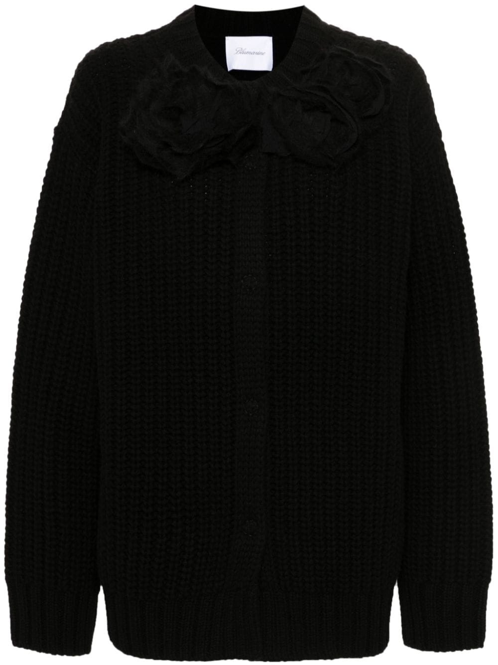 floral-appliquÃ© cardigan - 1