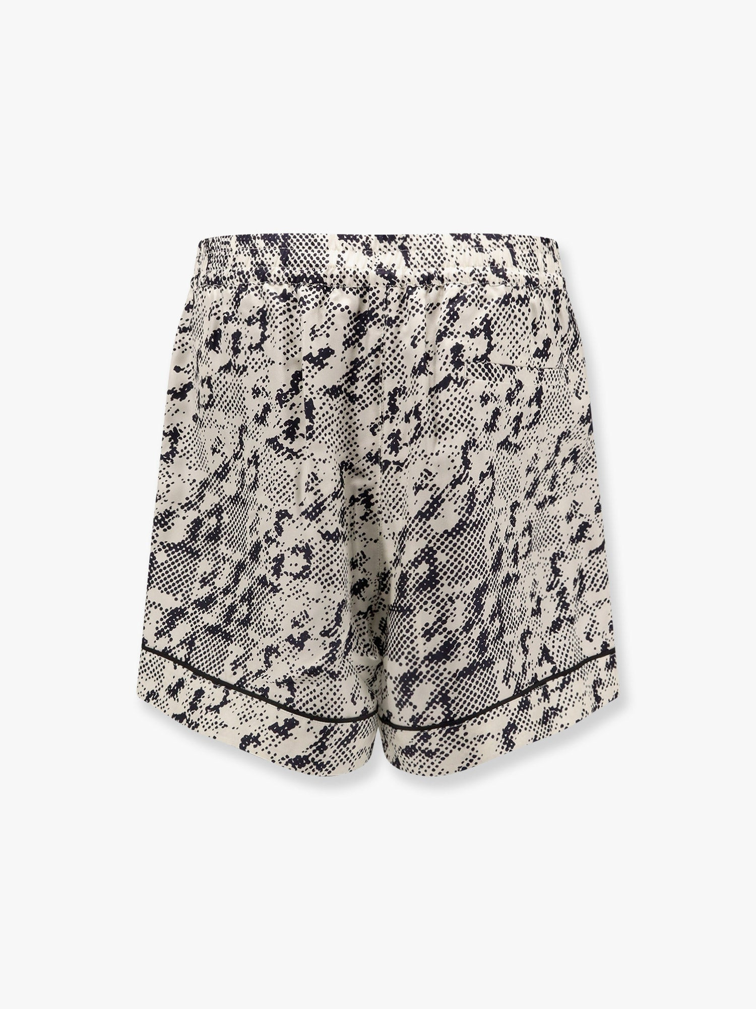 TORY BURCH - Tory Burch Silk Shorts With Pixelated Logo Print - 2