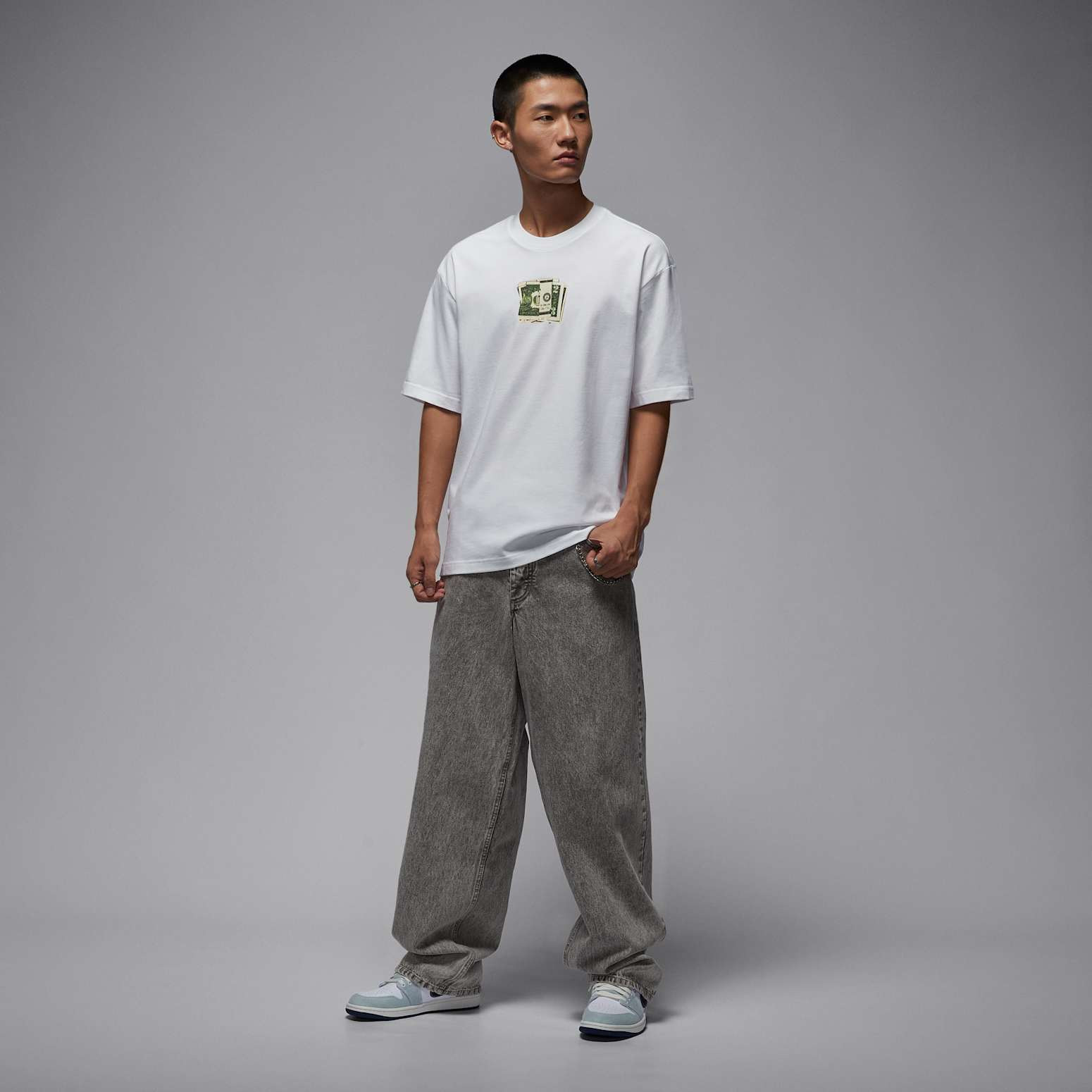 Air Jordan AJ3 T-Shirt 'Pure Money - White'  IQ6953-100 - 3