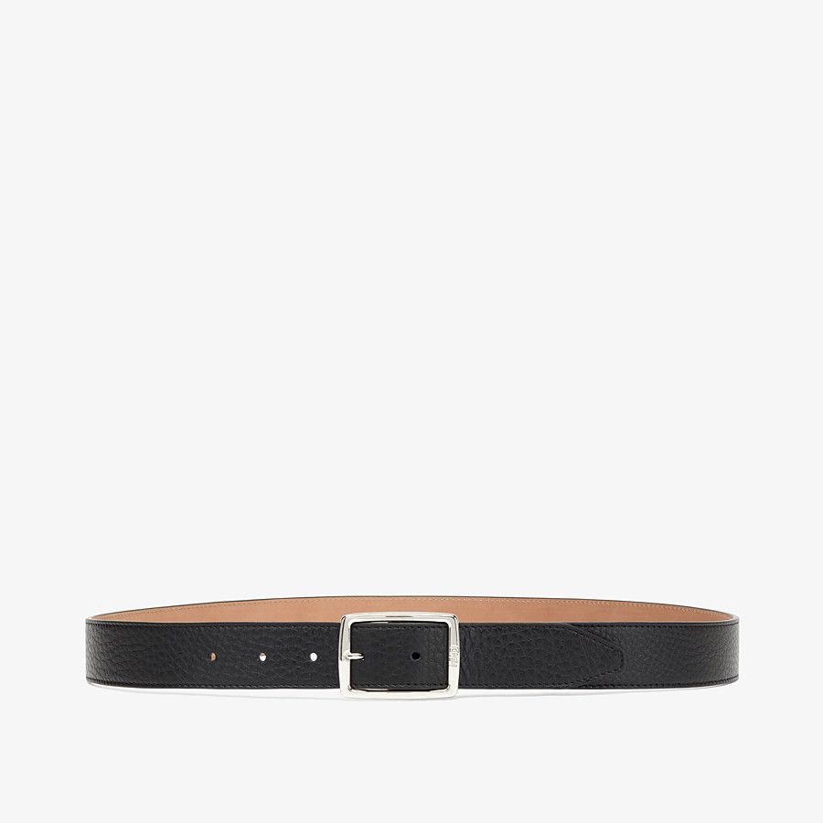 Black leather belt - 1