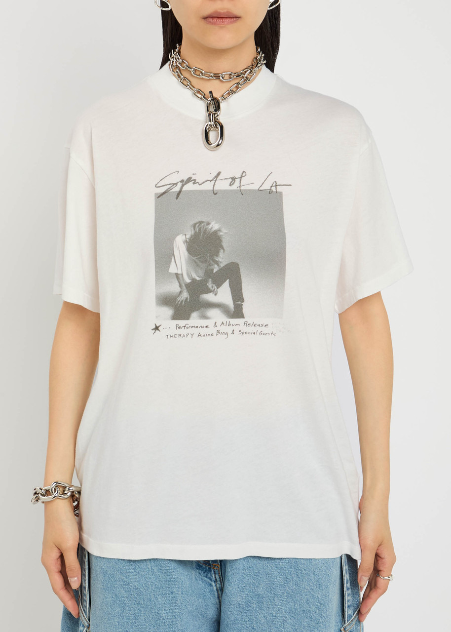 Anine Bing Ashton Spirit Printed Cotton T-shirt - 2