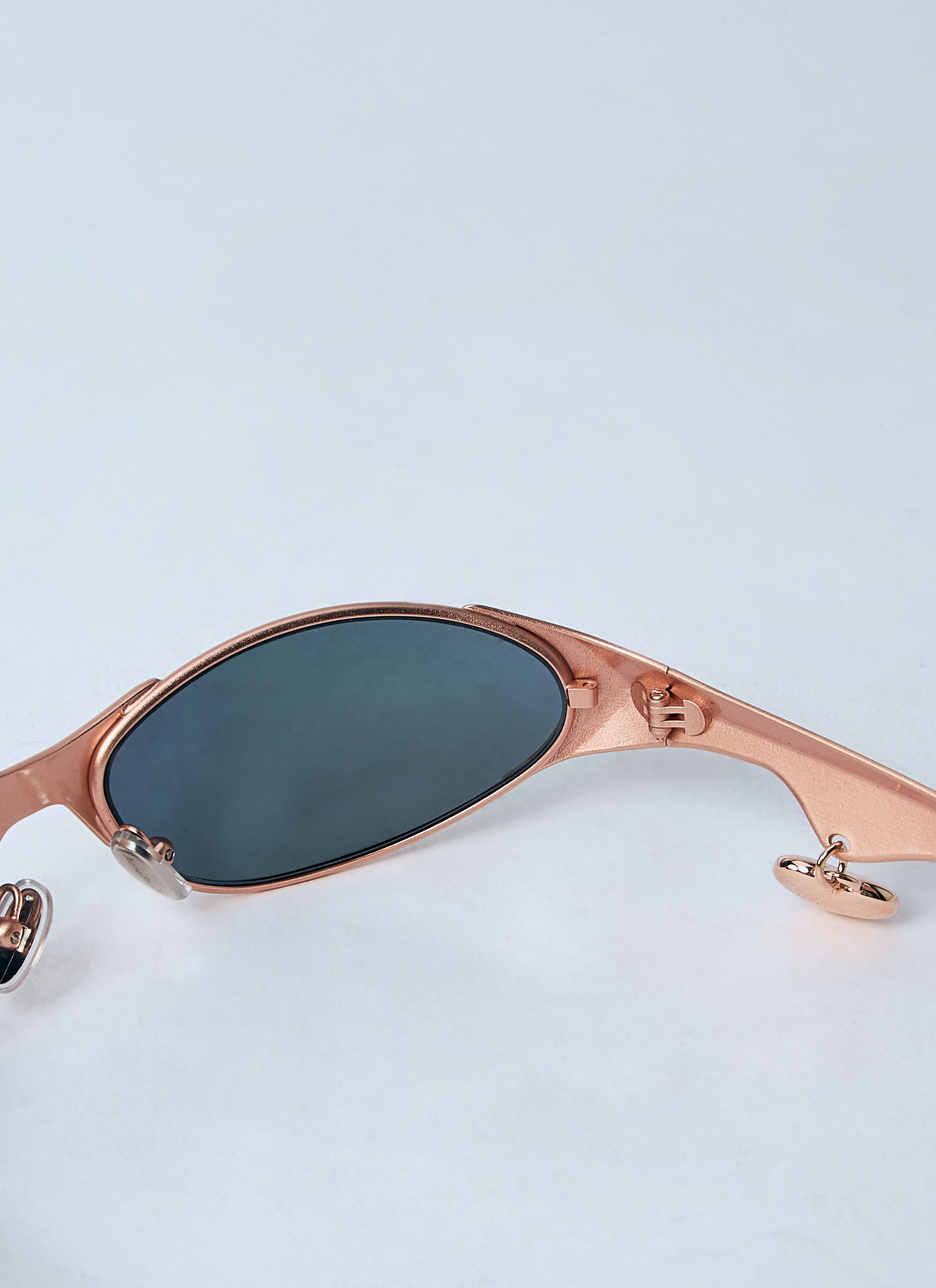 Metal Frame Charm Sunglasses - 5