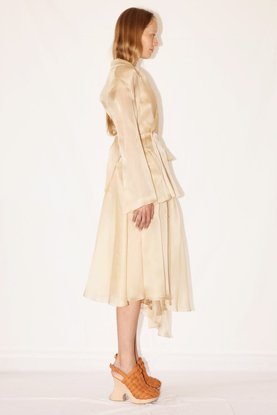 A.W.A.K.E. MODE FITTED ORGANDY JACKET WITH BACK CUTOUT BEIGE outlook