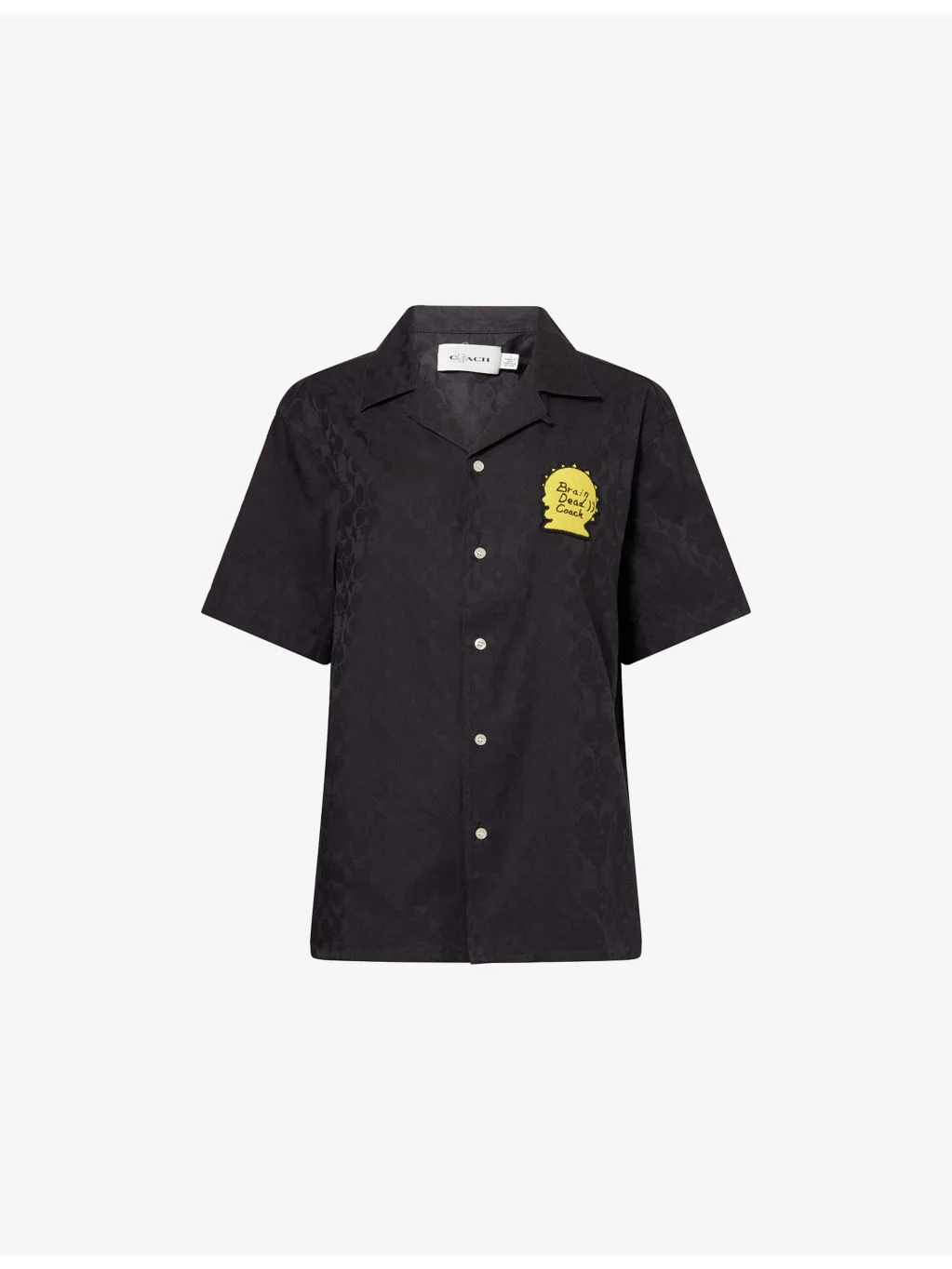 Coach x Brain Dead Logo-Patch Camp Cotton Shirt - 1