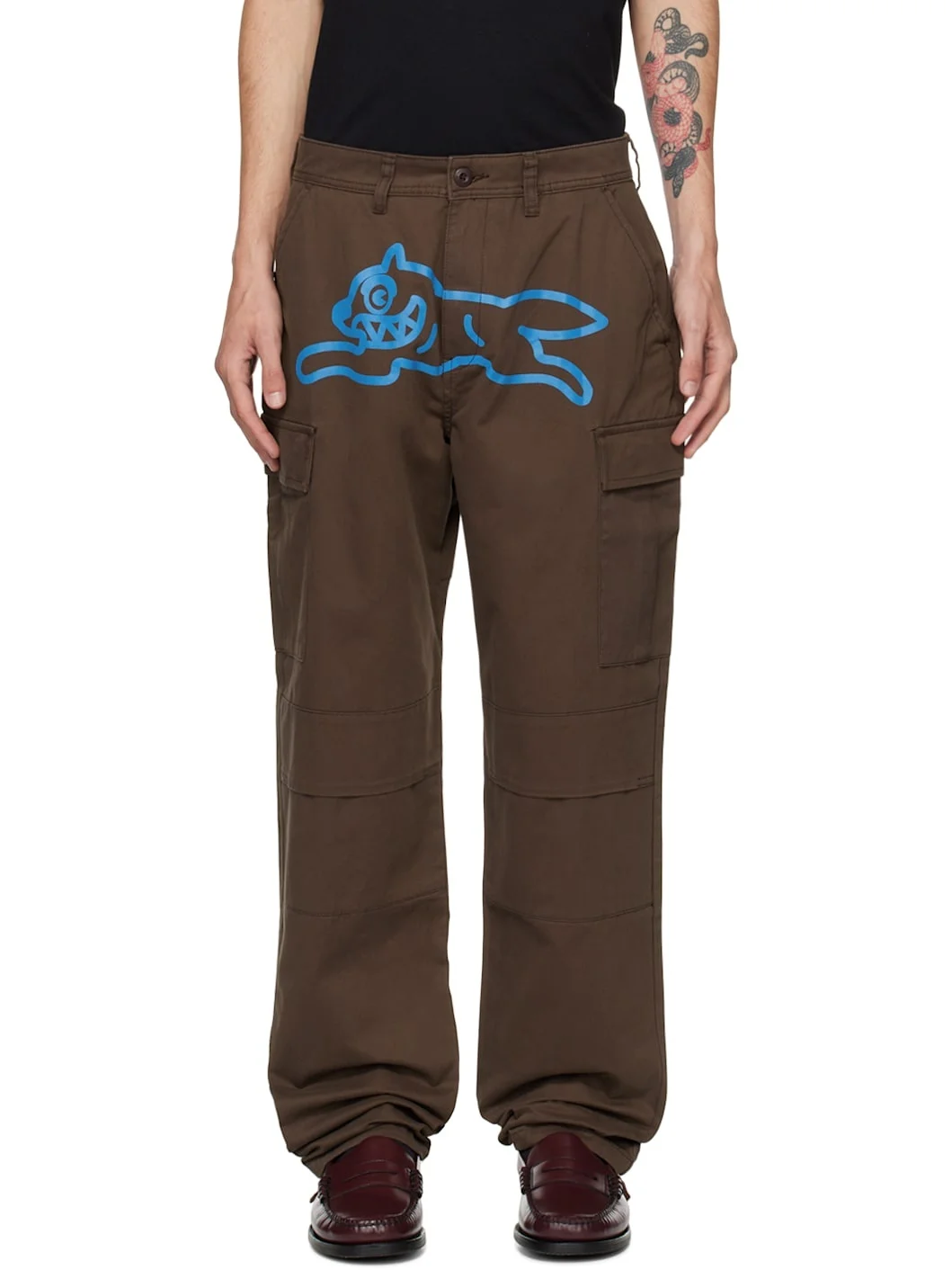 Brown Running Dog Cargo Pants - 1