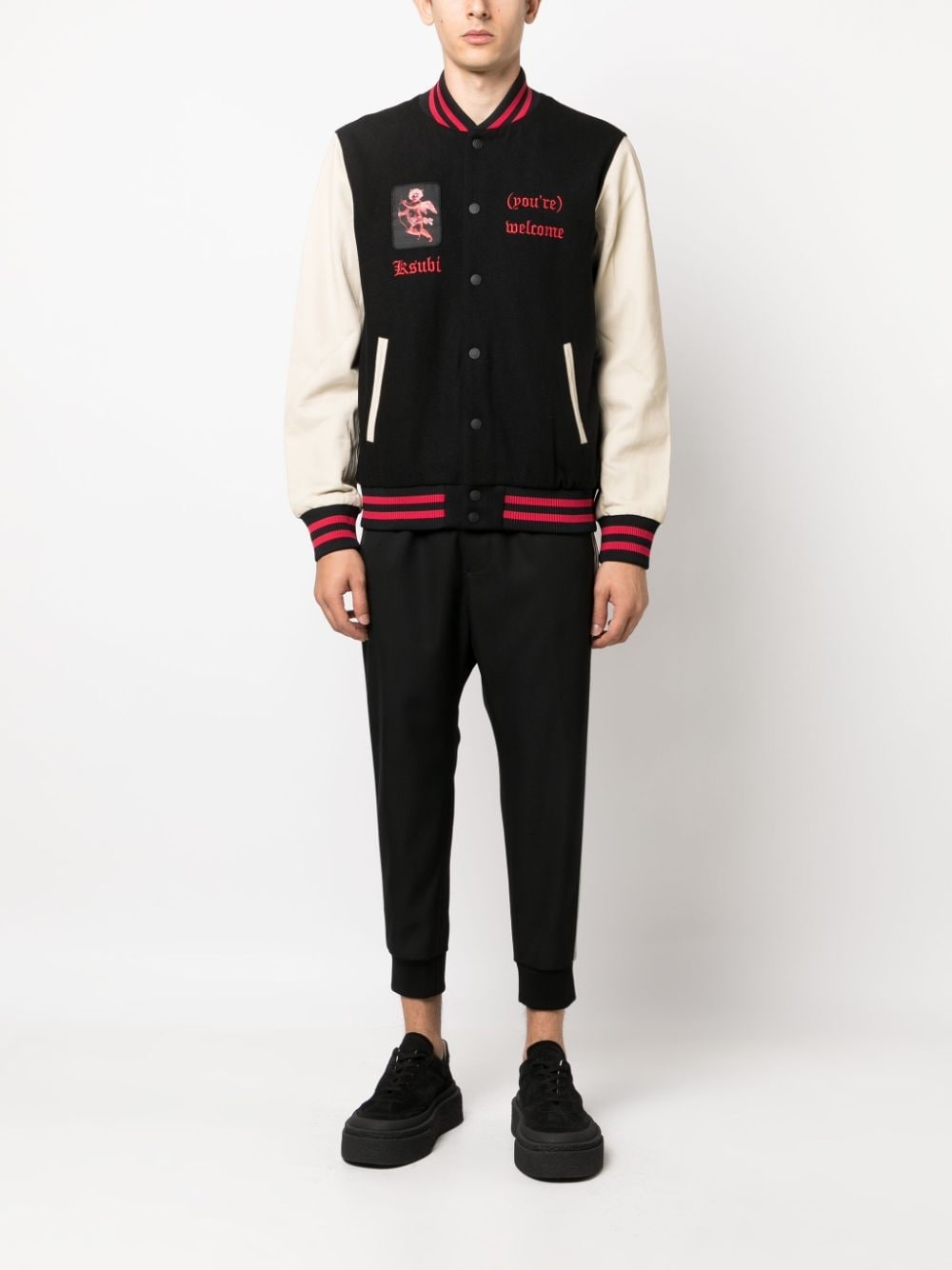 logo-embroidered side-stripe trousers - 2