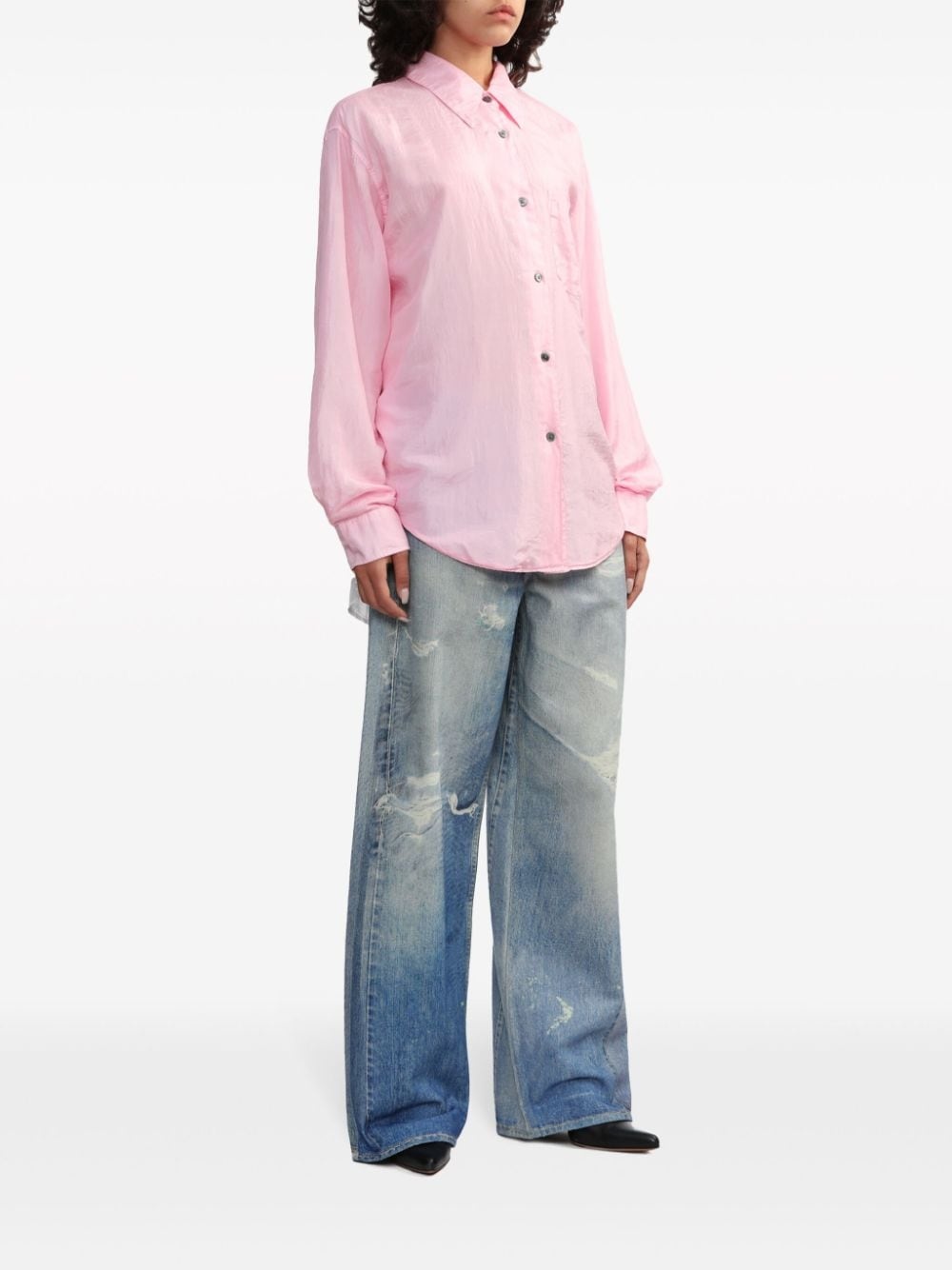 Apron cotton-silk shirt - 2