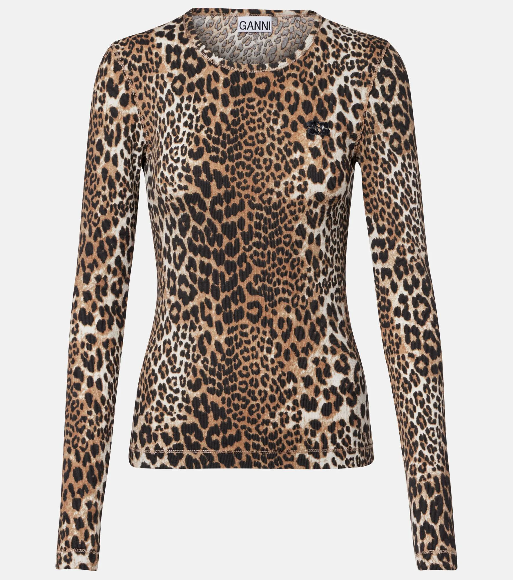 Leopard-print cotton-blend top - 1