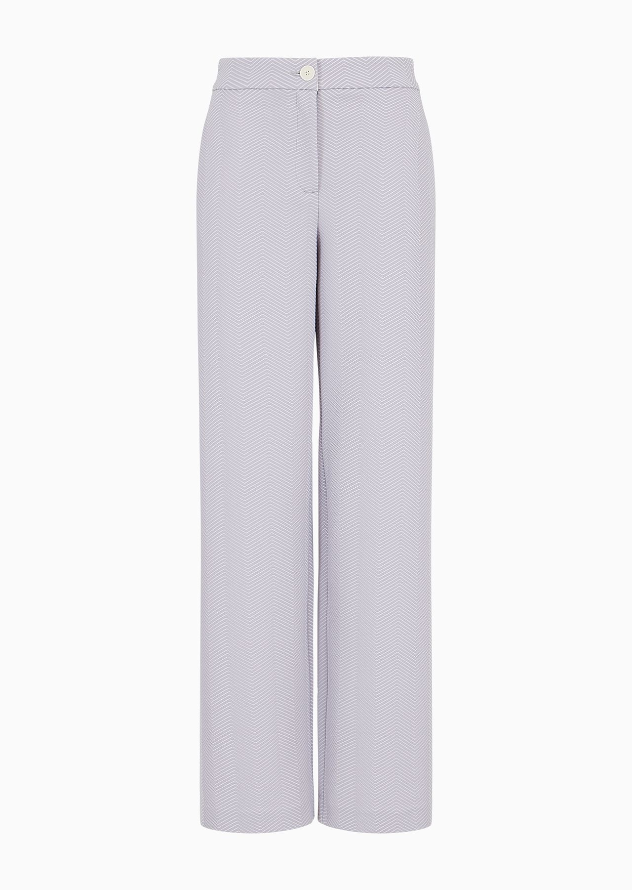 Embossed chevron jacquard jersey trousers - 1