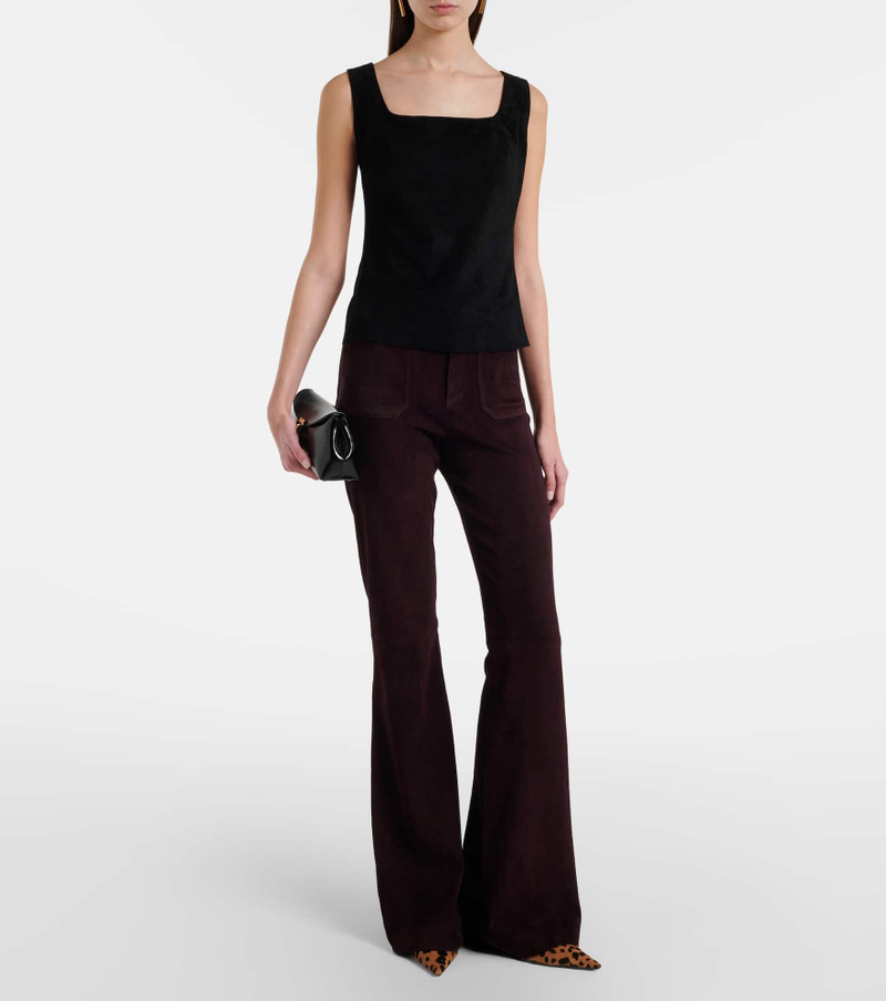 STOULS Laurent suede flared pants outlook