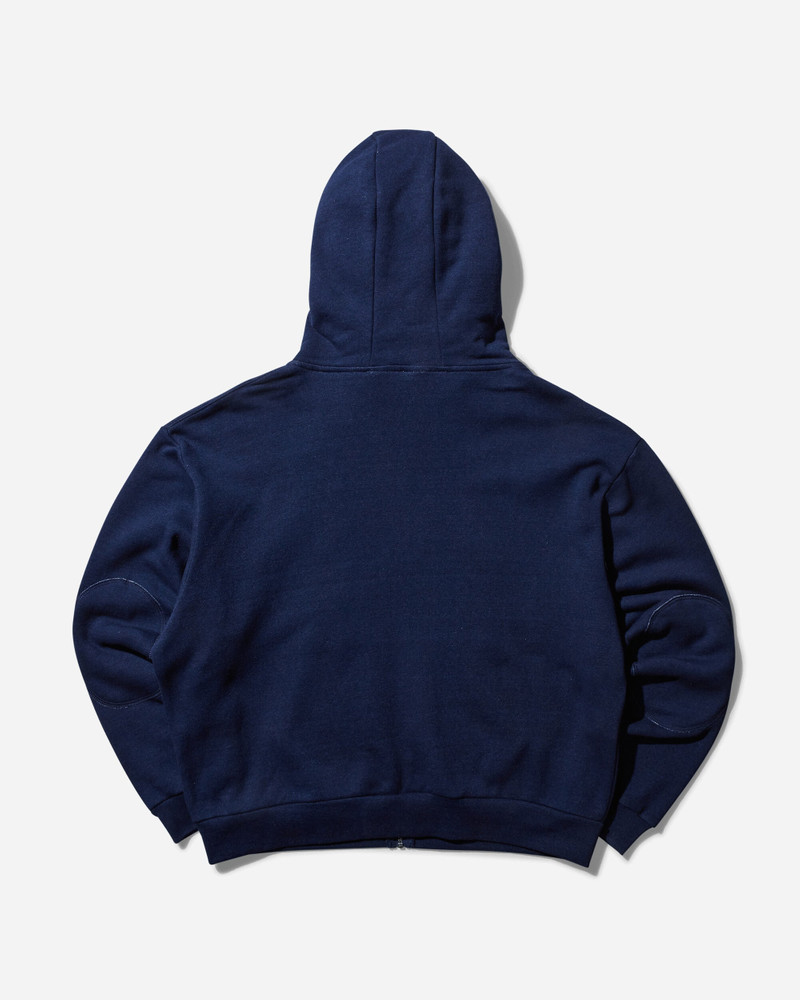 BRAIN DEAD Men's Padded Elbow Zip-Up Hoodie Indigo outlook