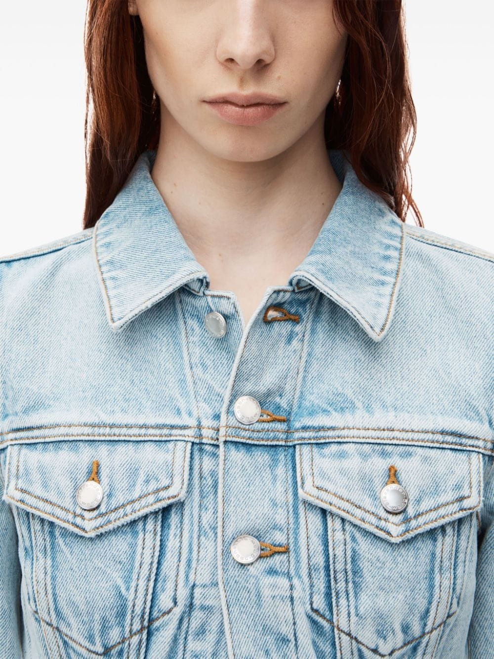 cropped denim jacket - 5