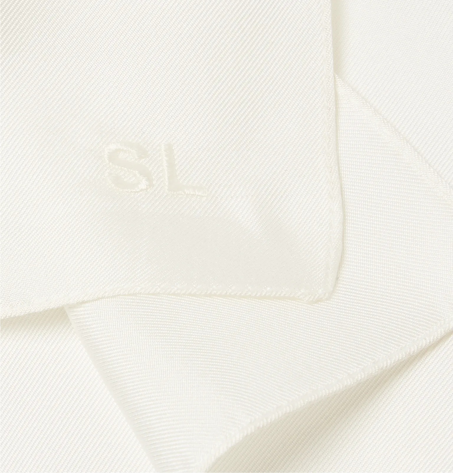 Logo-Embroidered Silk-Twill Pocket Square - 3