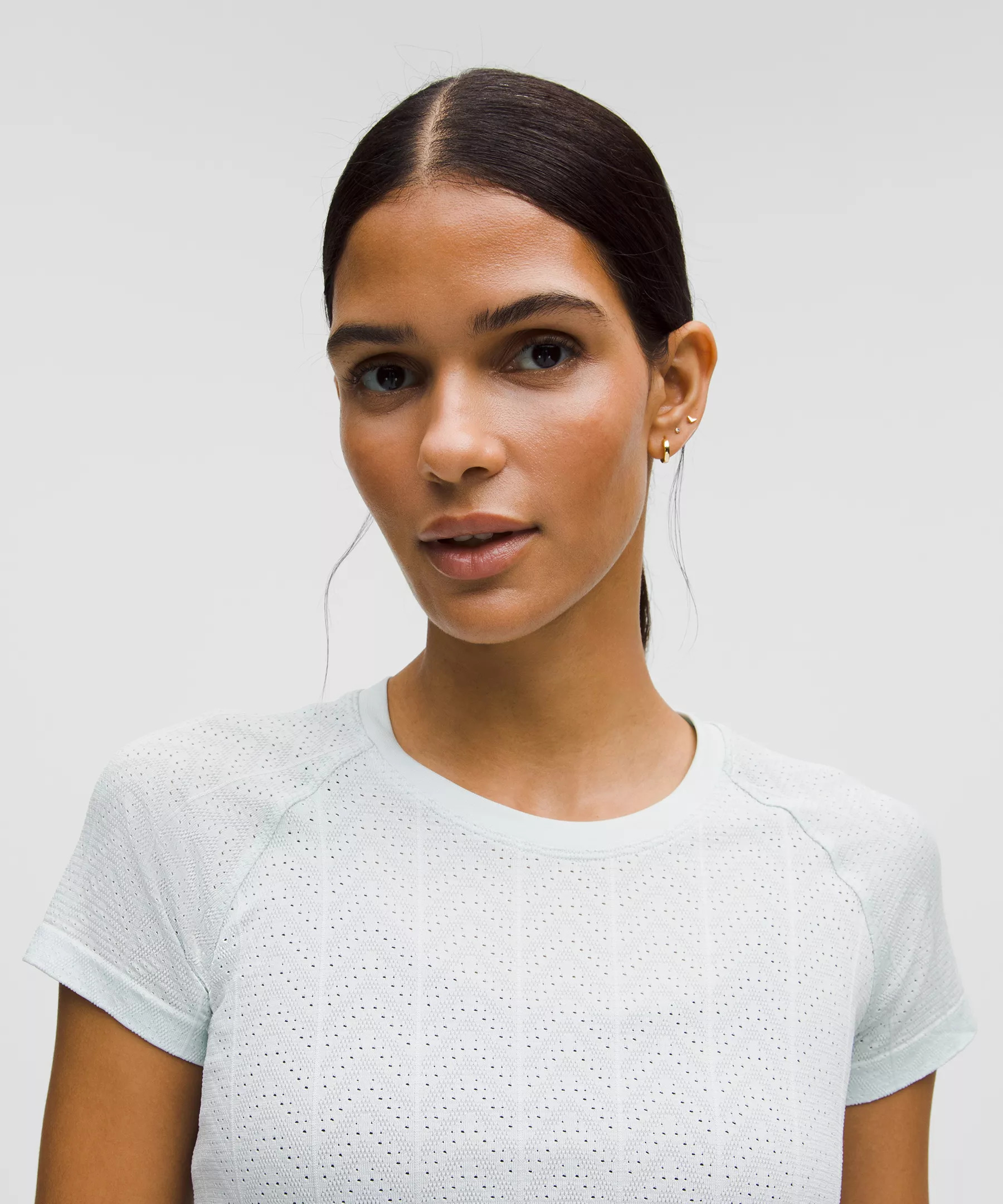 Swiftly Pointelle Short-Sleeve Shirt *Hip Length - 4
