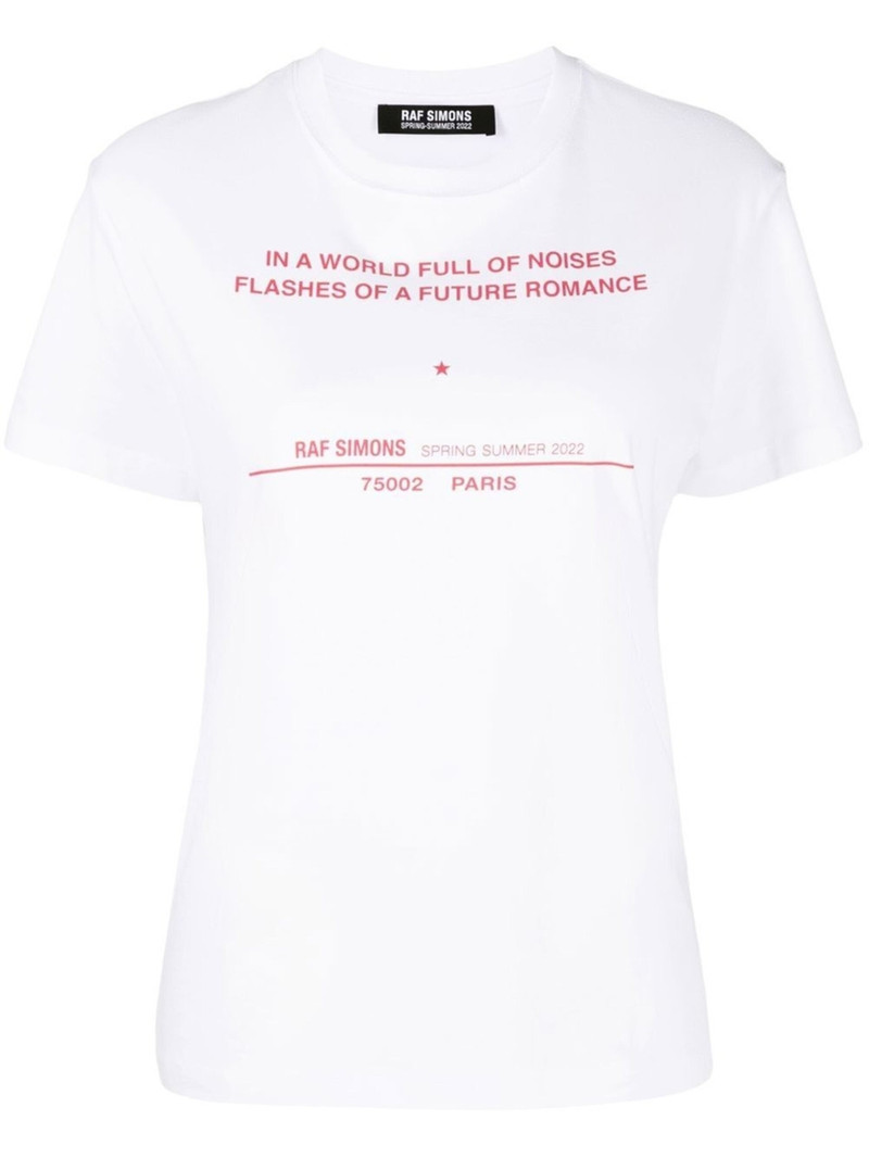 Tour-print short-sleeve T-shirt - 1