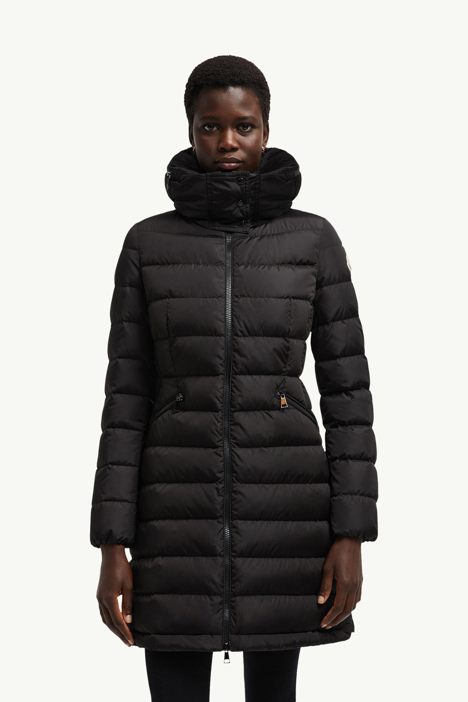 Flammette Hooded Long Down Jacket - 8