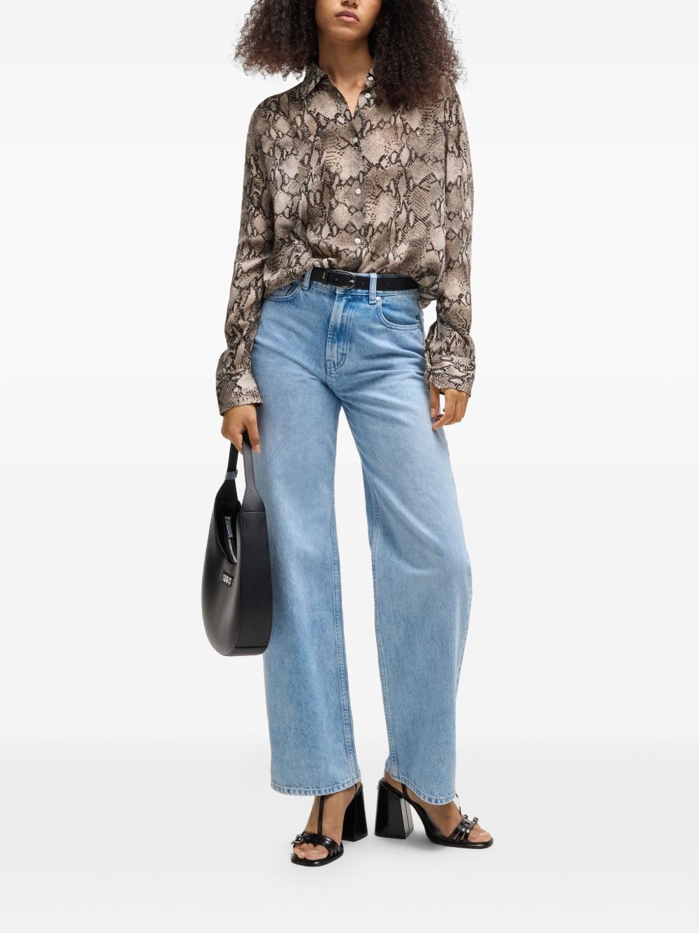 snake-print shirt - 2