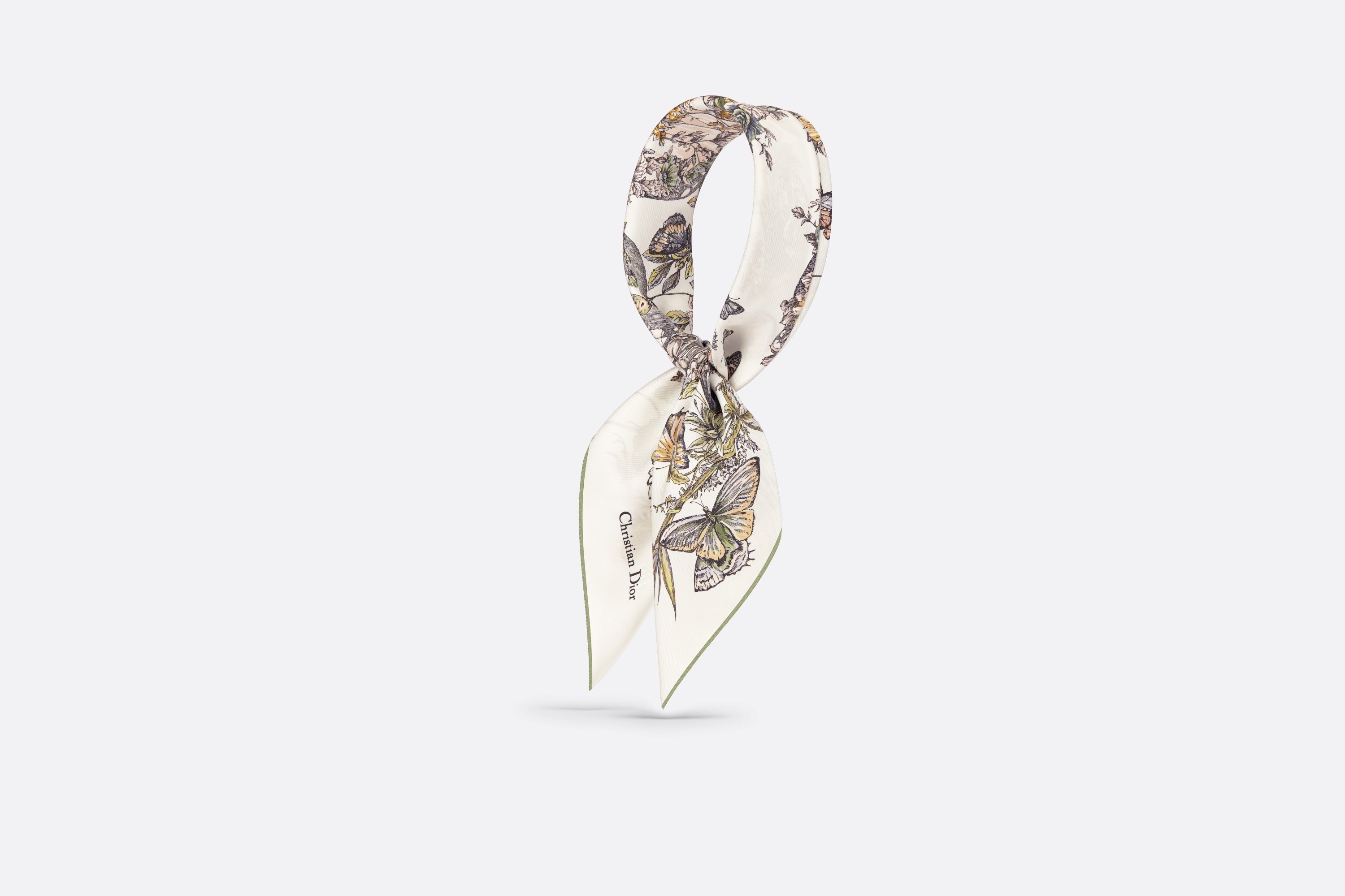 【アクセントに♪】DIOR★Around the World 90 スクエアスカーフ Dior Around the World 90 Square Scarf Ivory and Gold-Tone