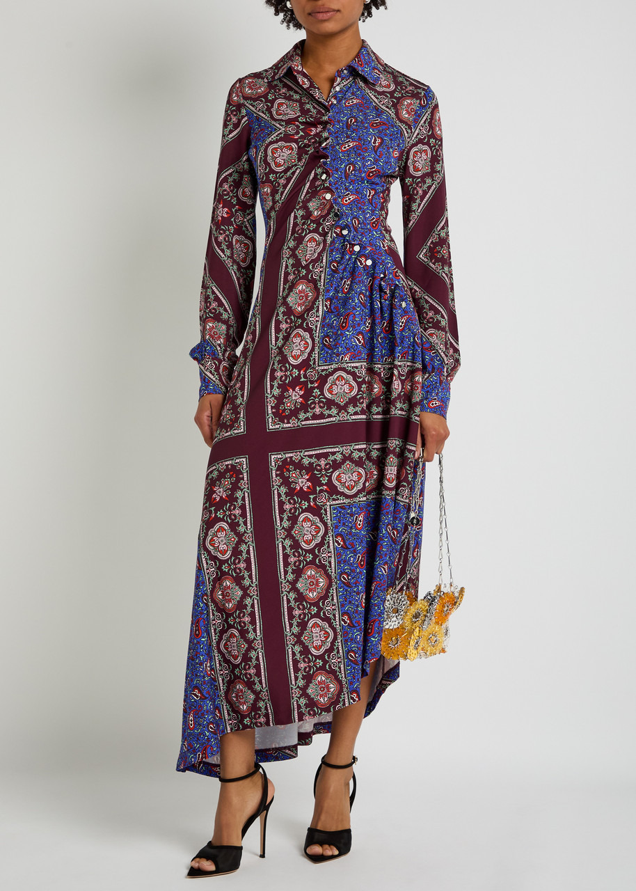Rabanne Patterned Jersey Midi Shirt Dress - 4