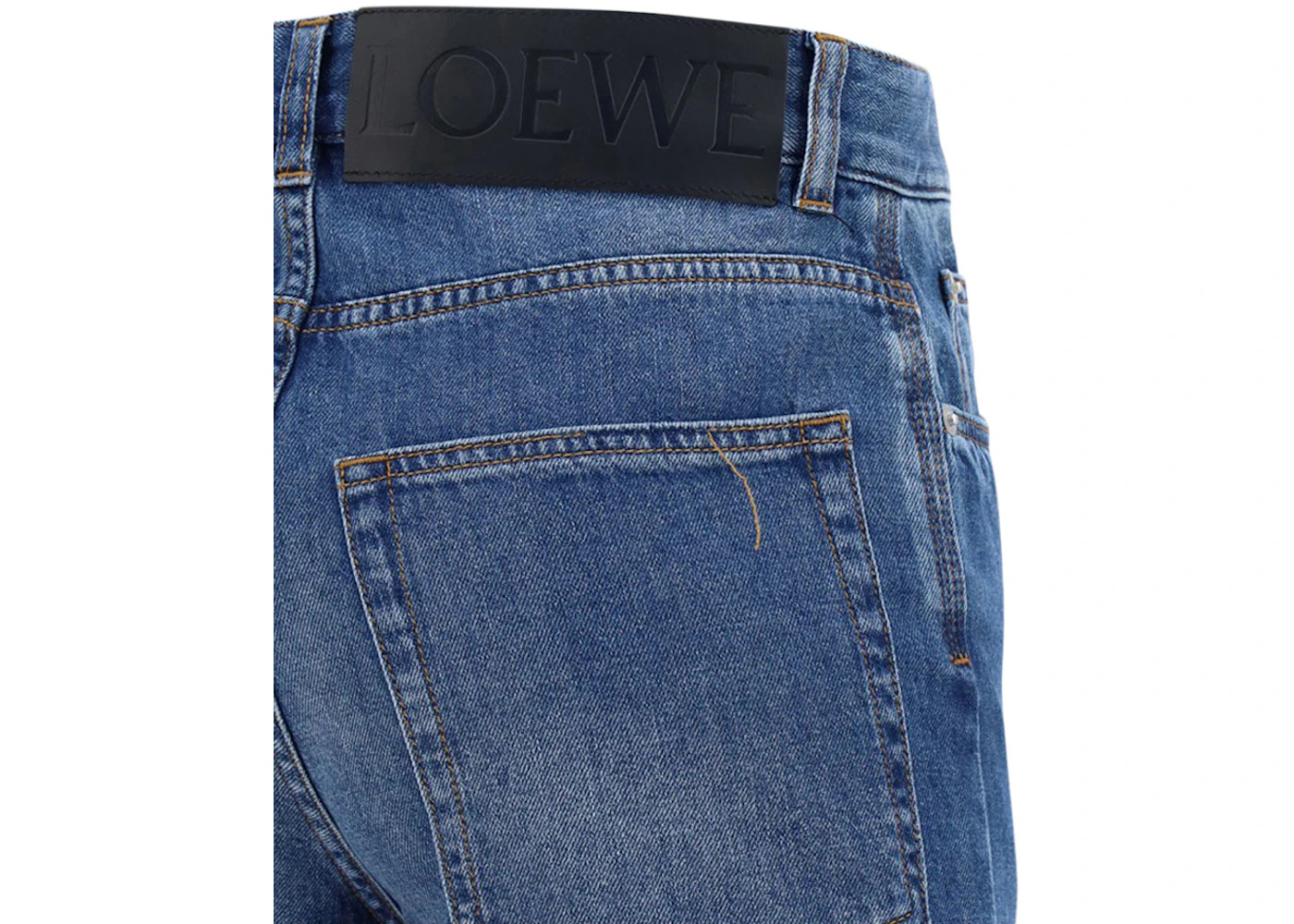 LOEWE Washed Denim Jeans Indigo Blue - 3