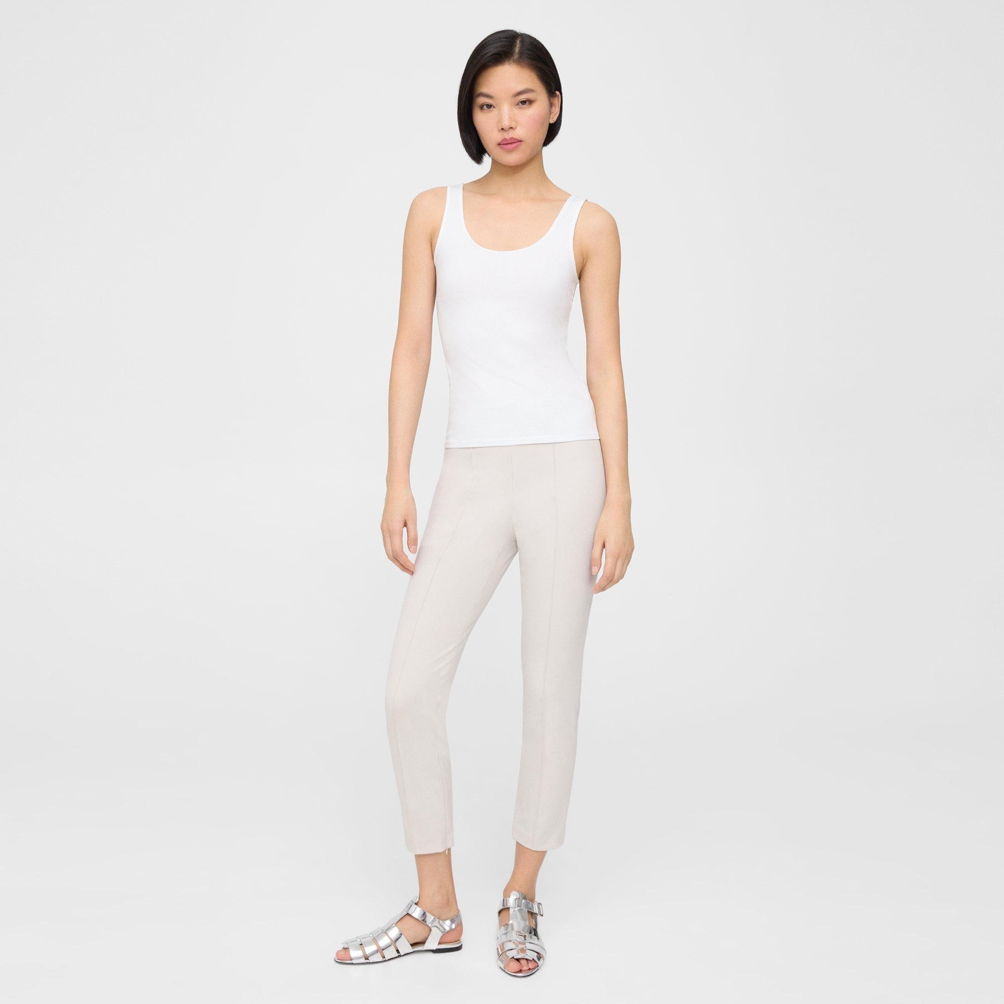Scoop Neck Tank in Stretch Cotton - 3
