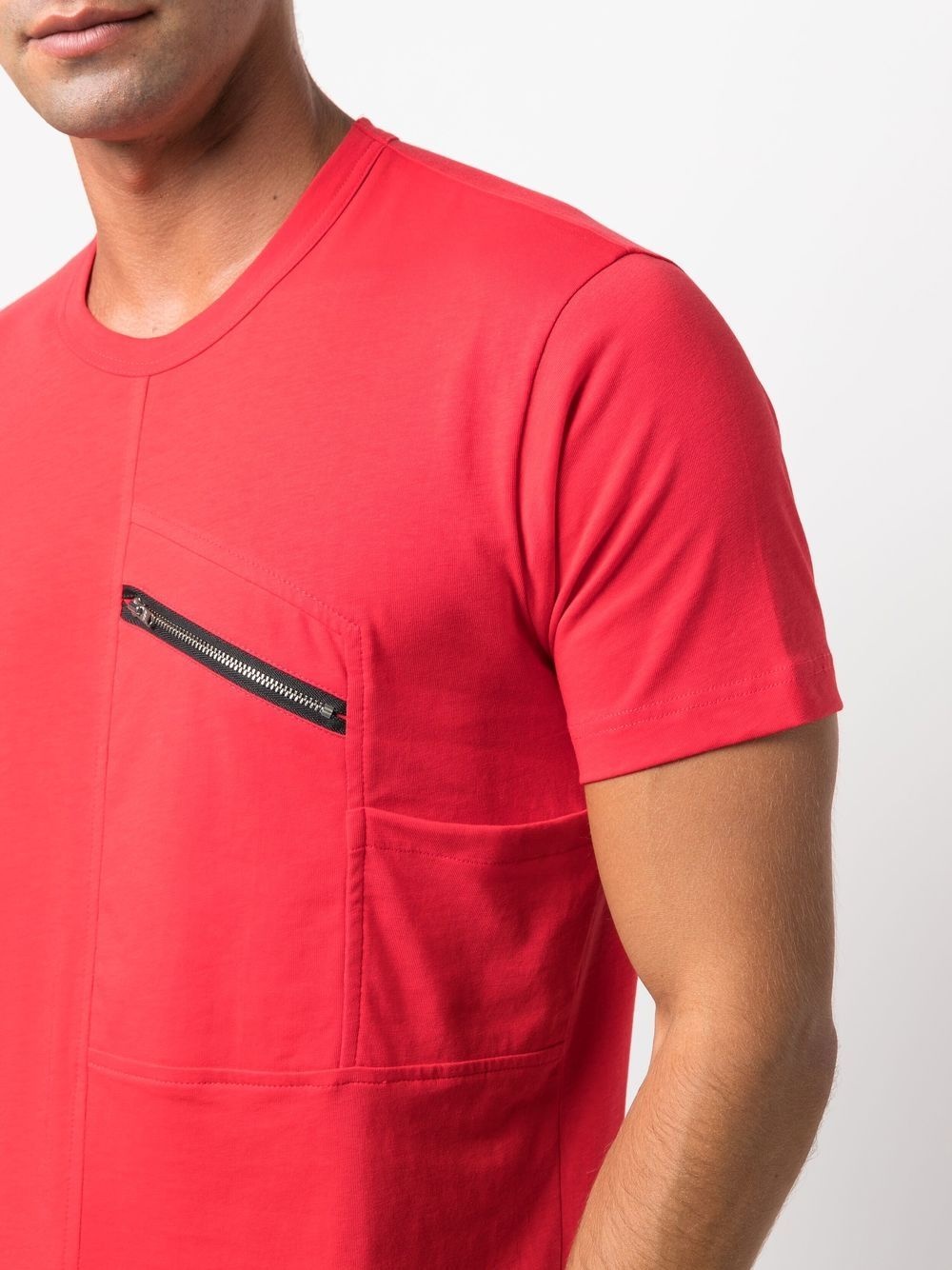 panelled zip-pocket T-shirt - 5