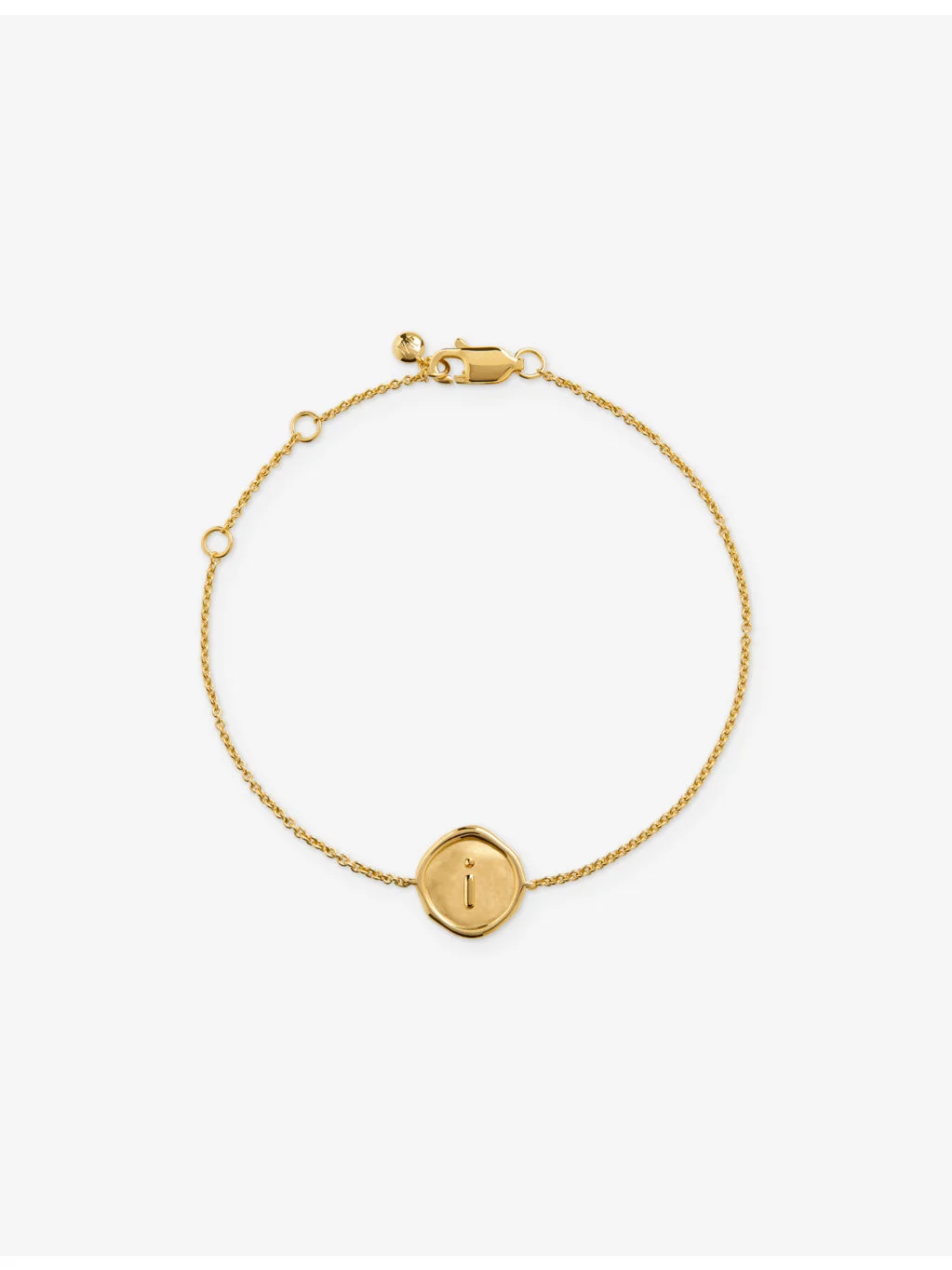Initial A Stamp 18ct Yellow Gold-Vermeil Bracelet - 1