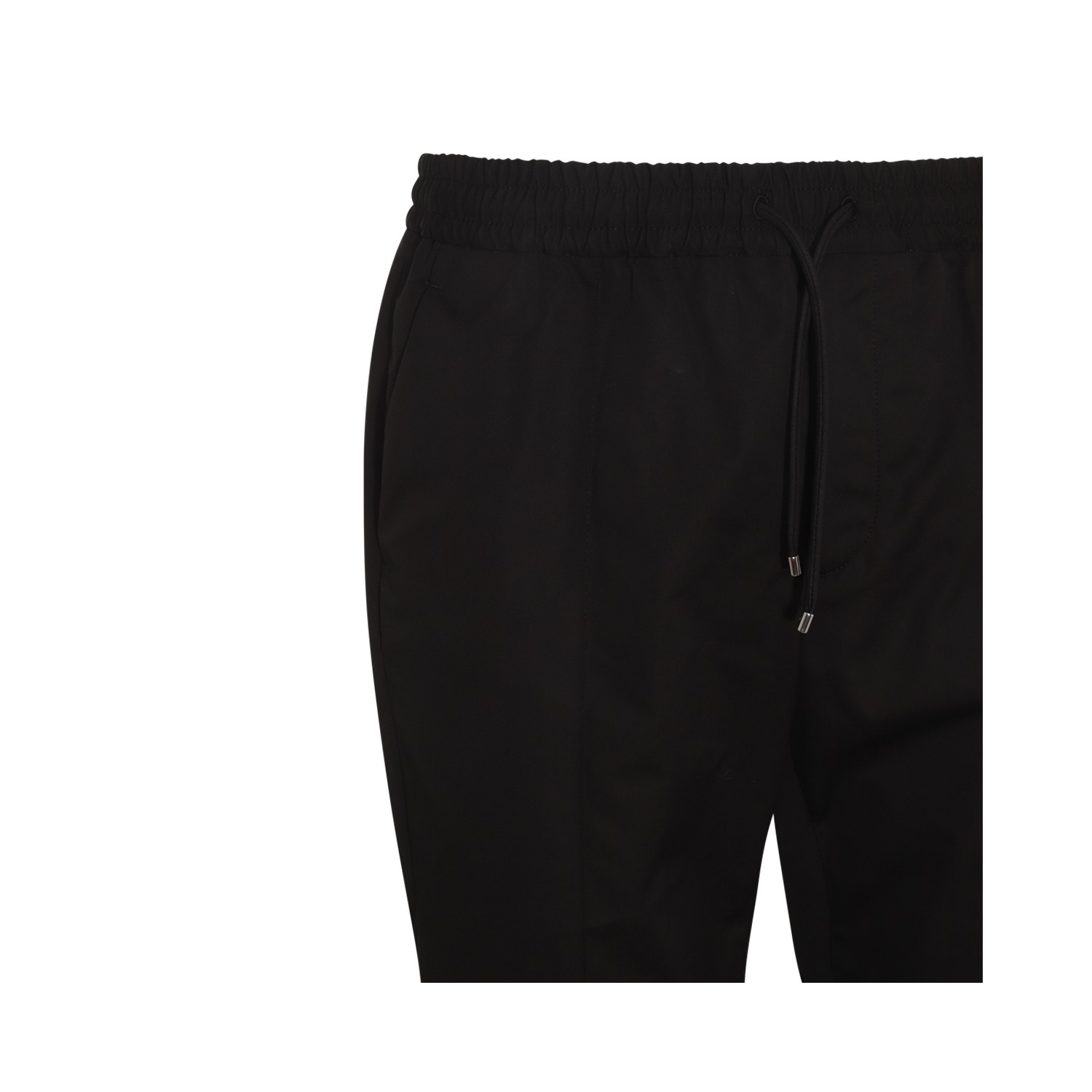 BLACK WOOL PANTS - 3