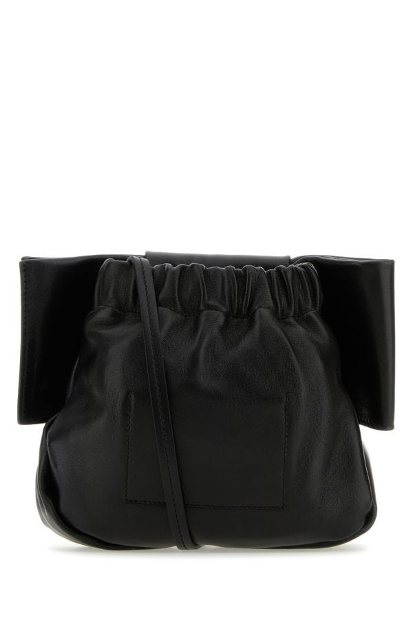 Black nappa leather bucket bag - 3