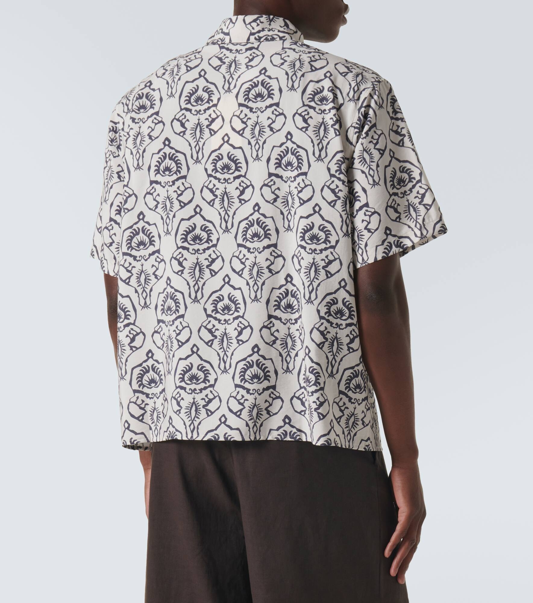 Floral cotton-blend shirt - 4