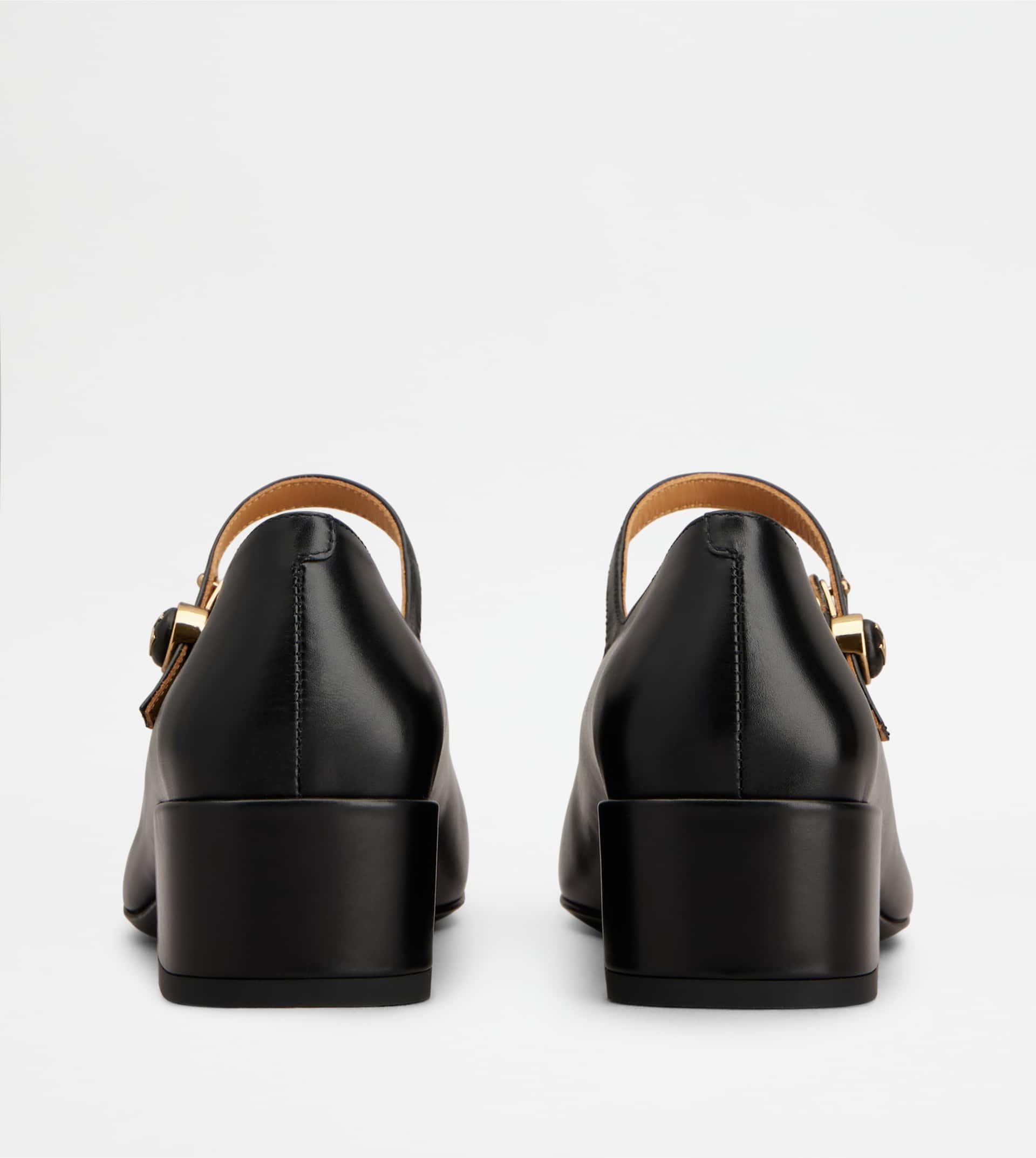 MARY JANE PUMPS IN LEATHER - BLACK - 3