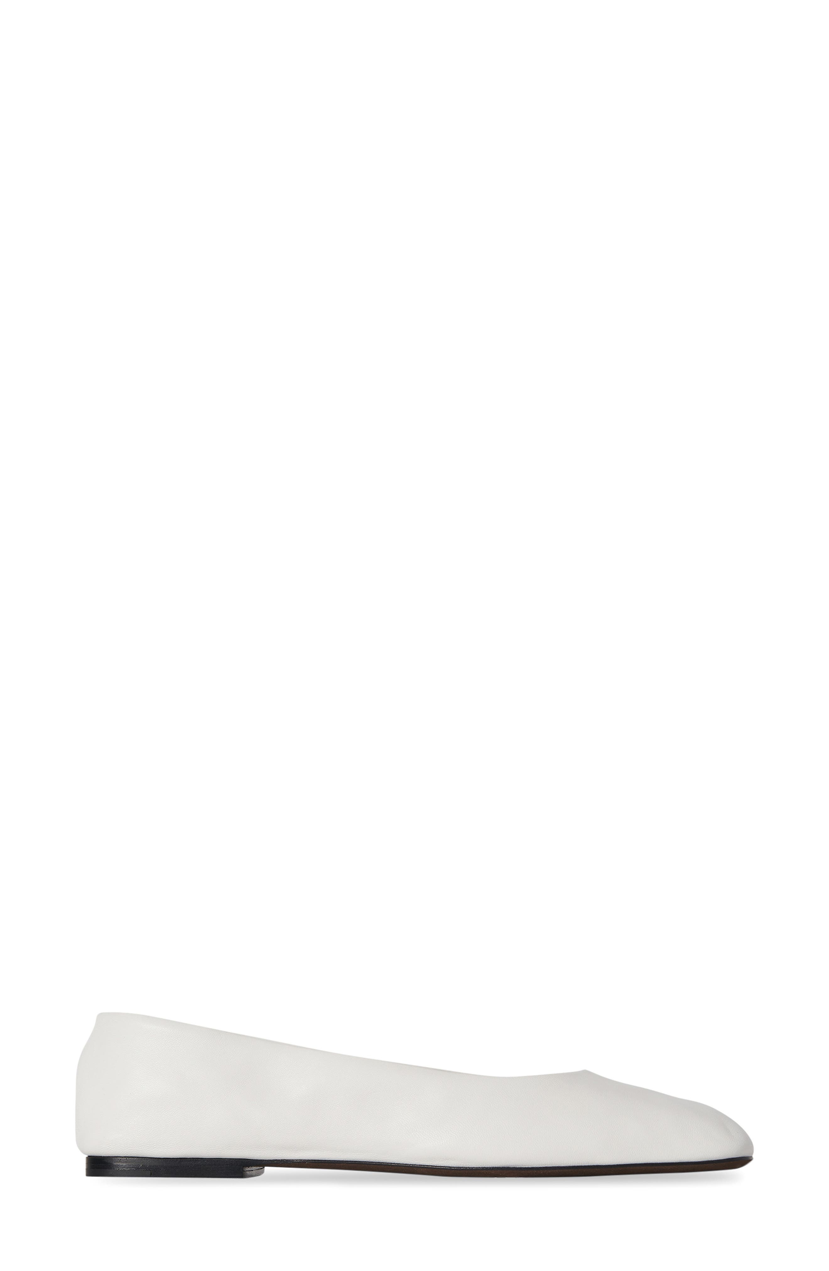 The Row Square Toe Ballerina Flat in White at Nordstrom - 2