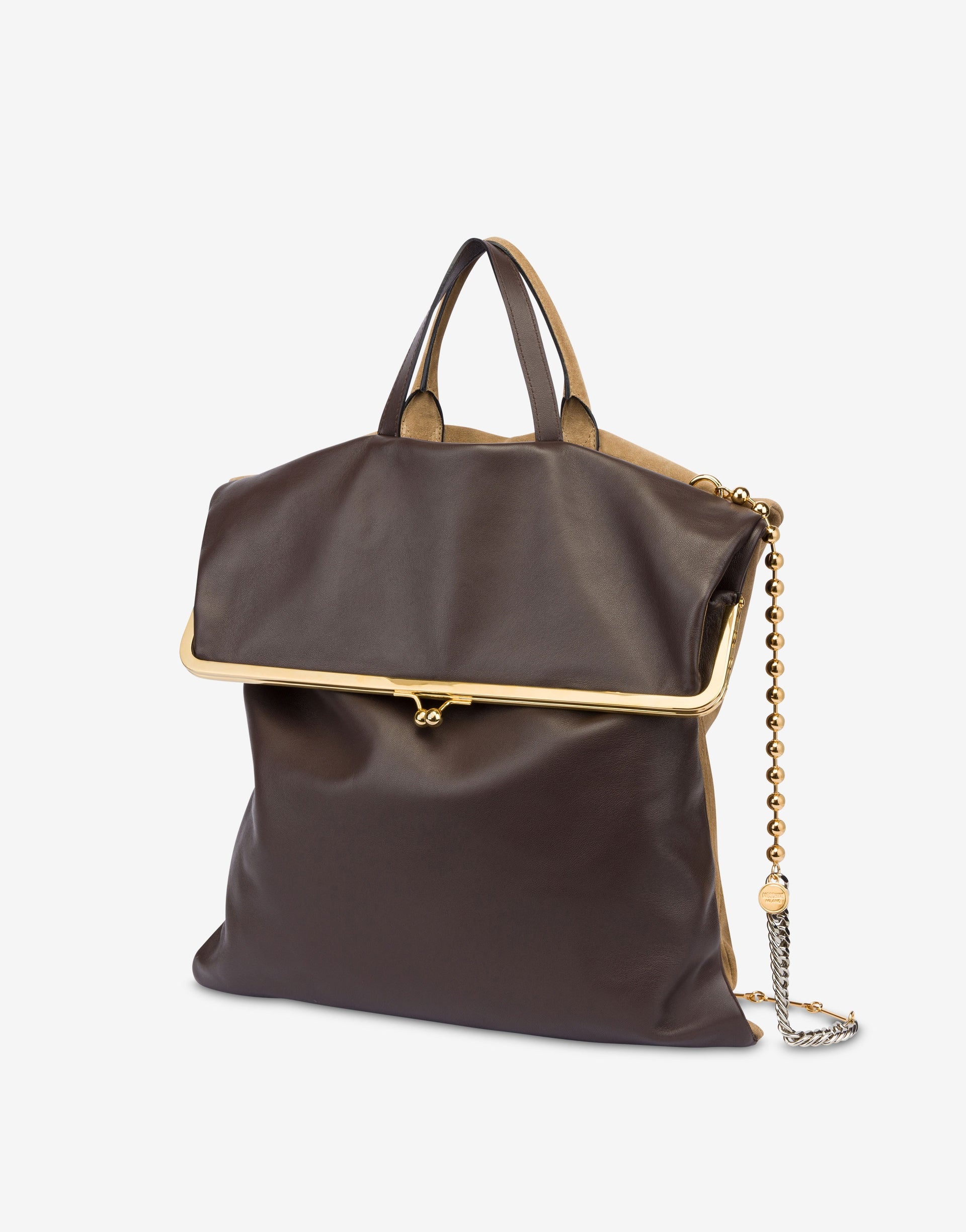 SUEDE AND LEATHER DOUBLE BAG - 1
