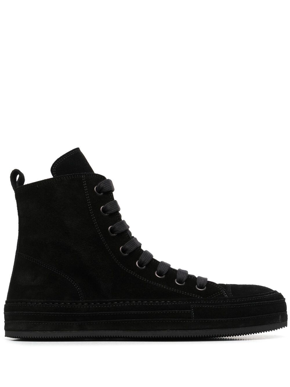 high-top leather sneakers - 1