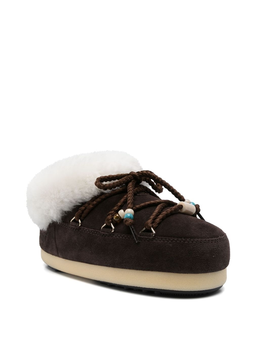 MB EVX MULE SUEDE BEADS DARK BROWN/NATURAL - 2