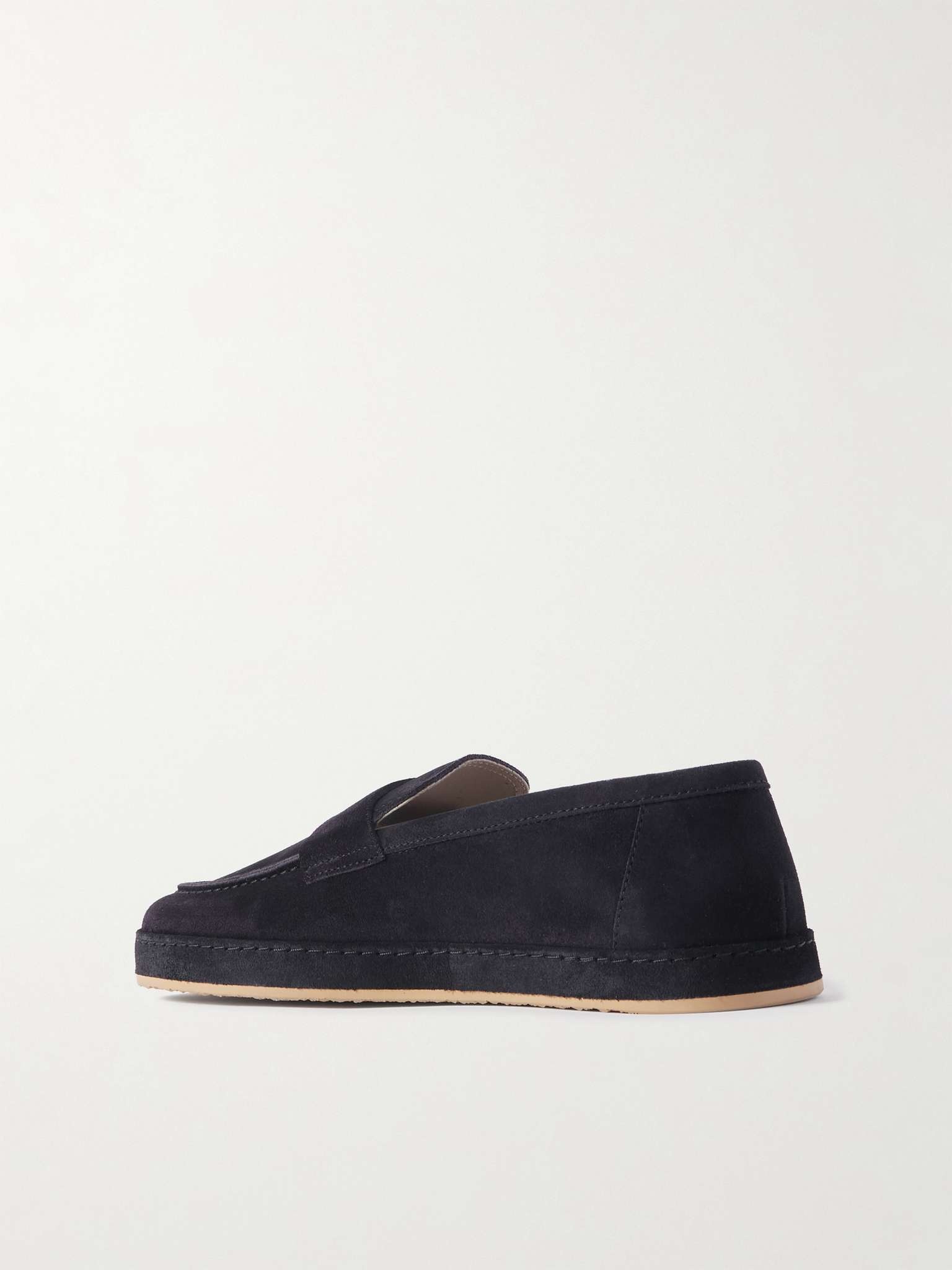 Washed-Suede Penny Loafers - 4
