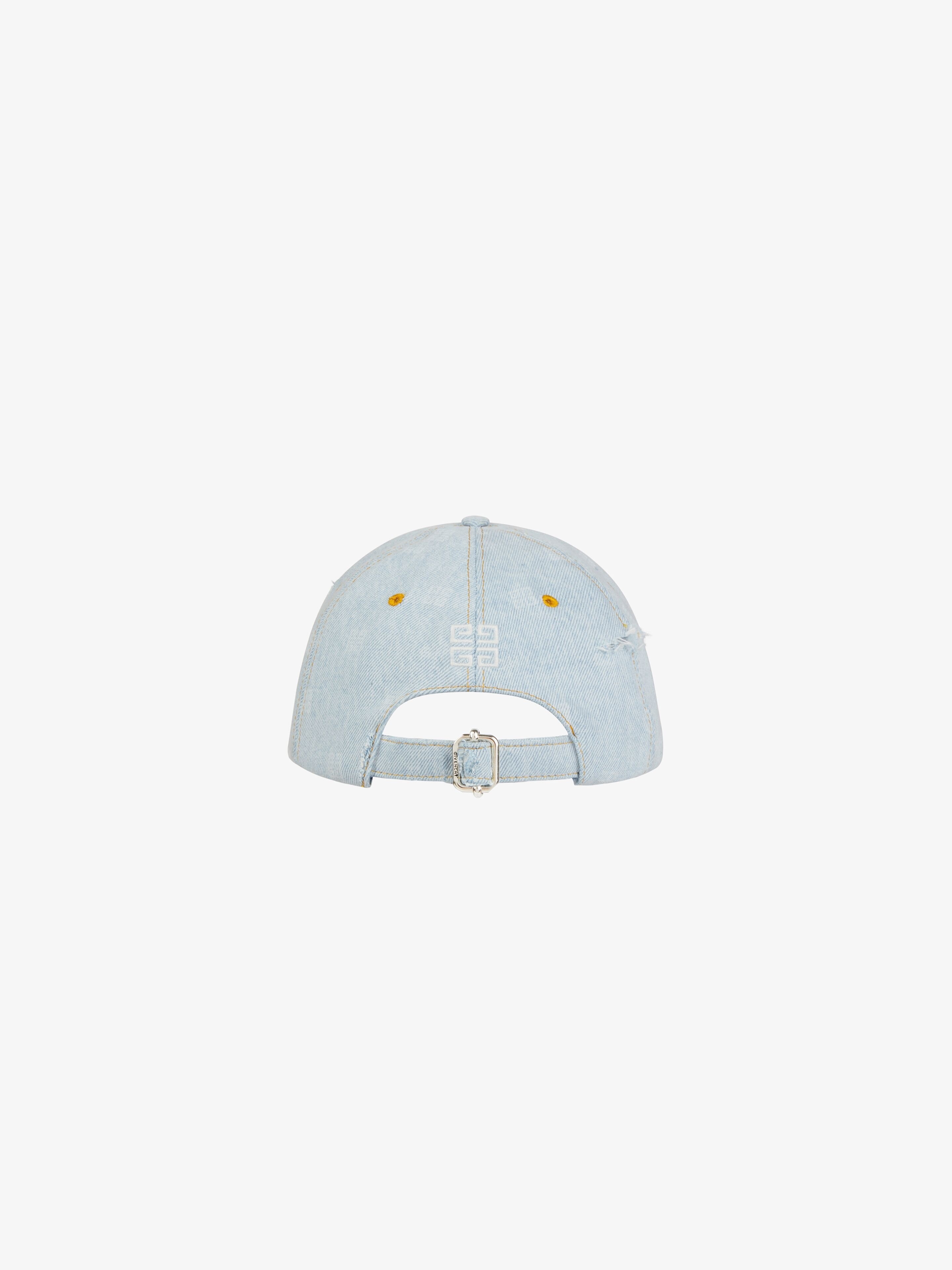 GIVENCHY CAP IN 4G WASHED DENIM - 4