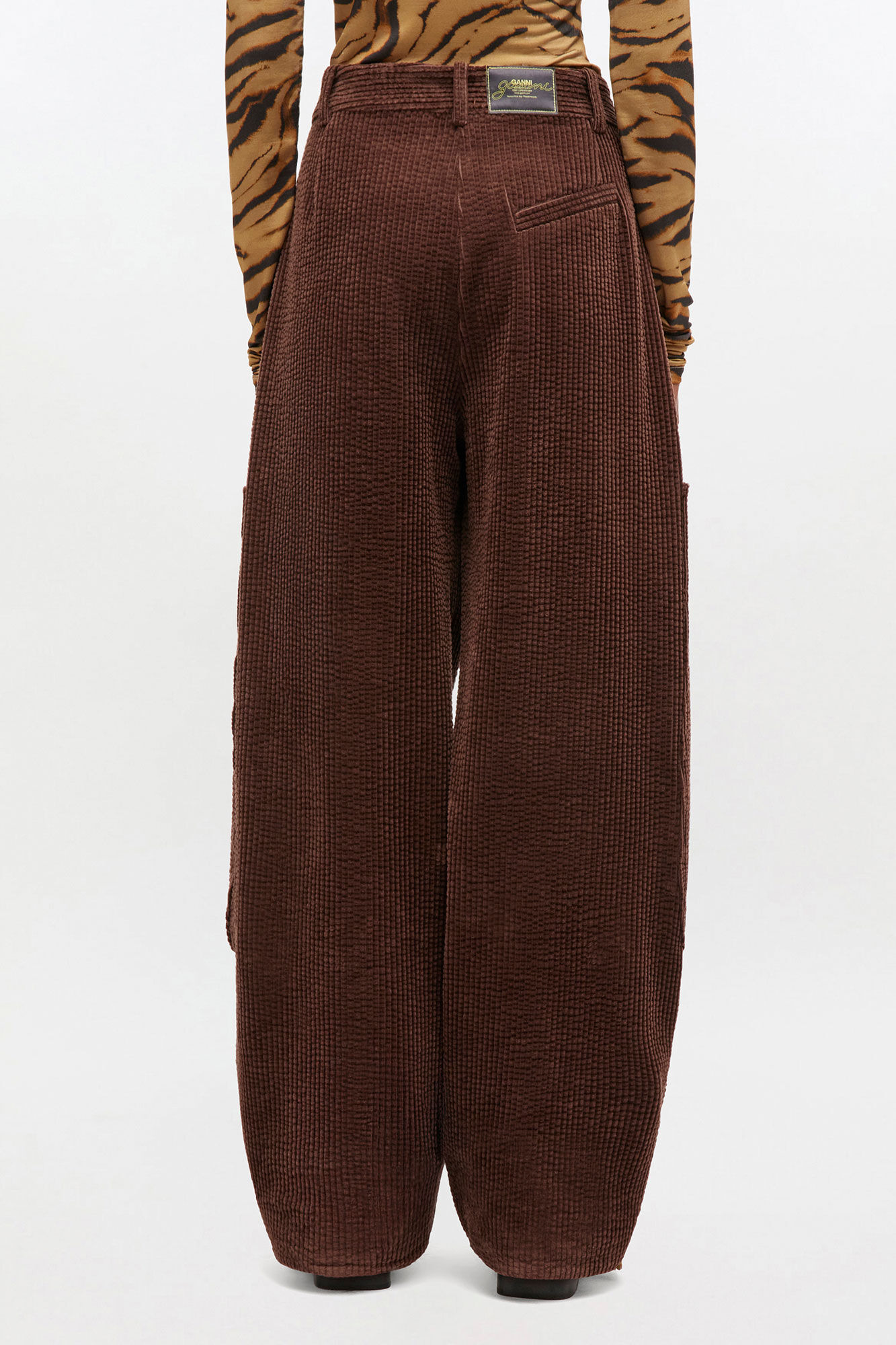BROWN CORDUROY PANTS - 4