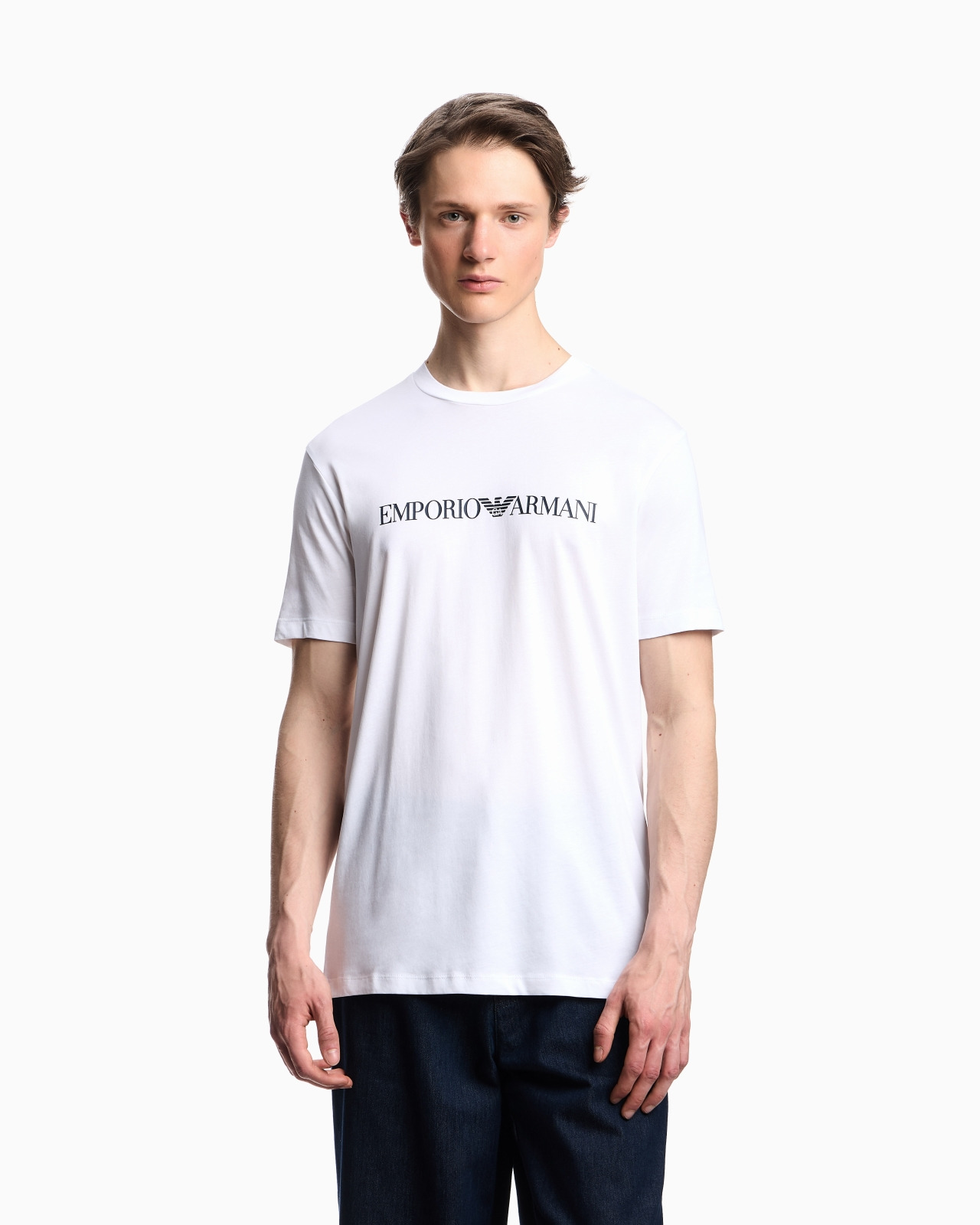 Pima-jersey T-shirt with logo print - 4