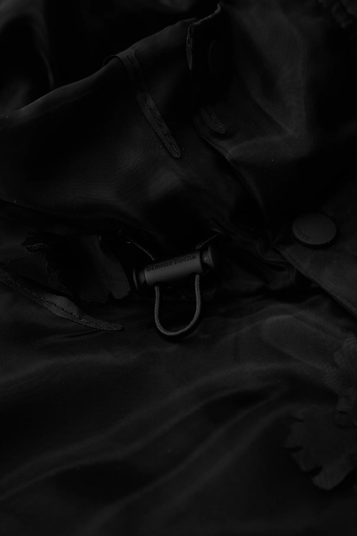 Simone Rocha Carnation Organza Cagoule Jacket Black - 3