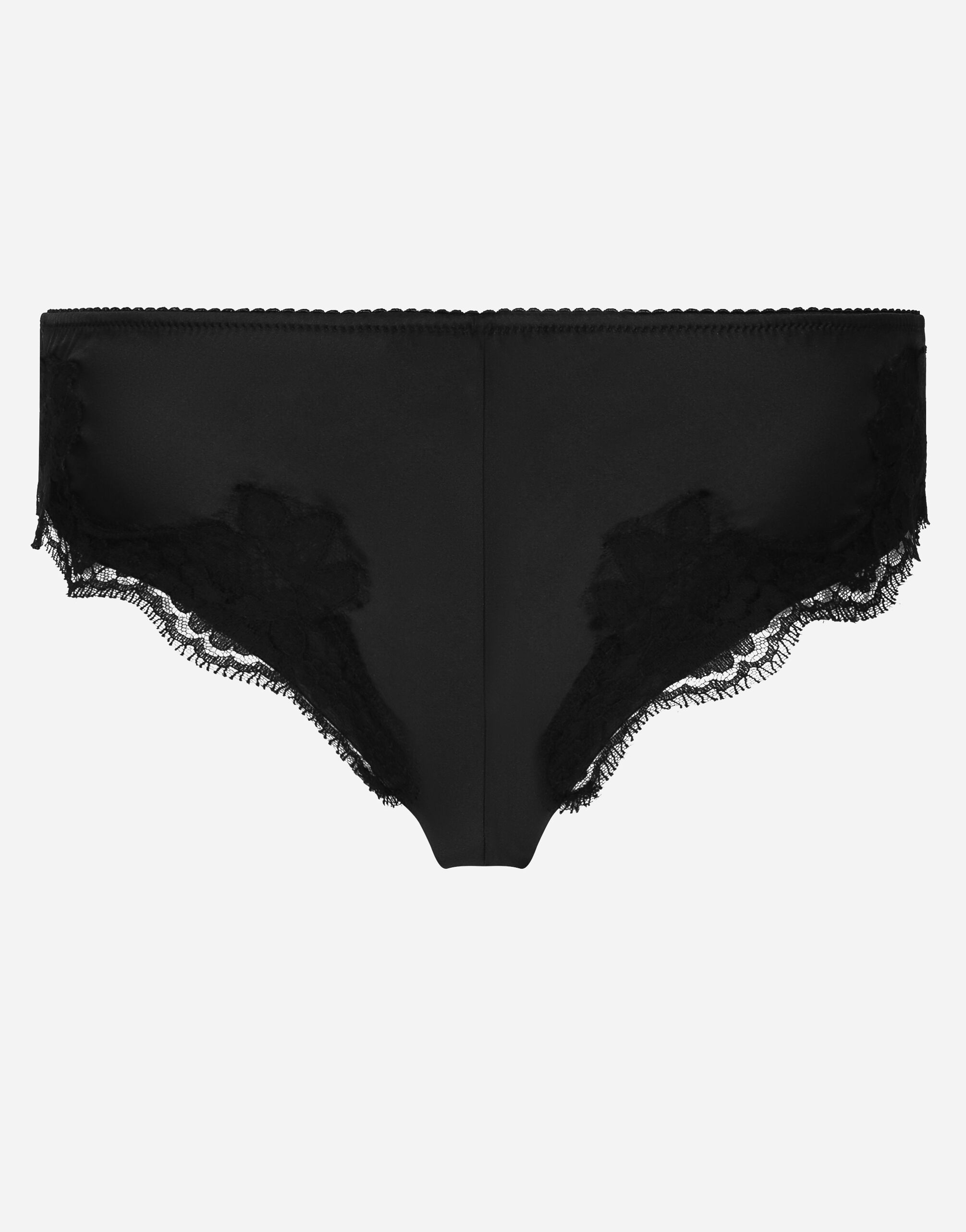 Satin briefs with lace detailing - 2
