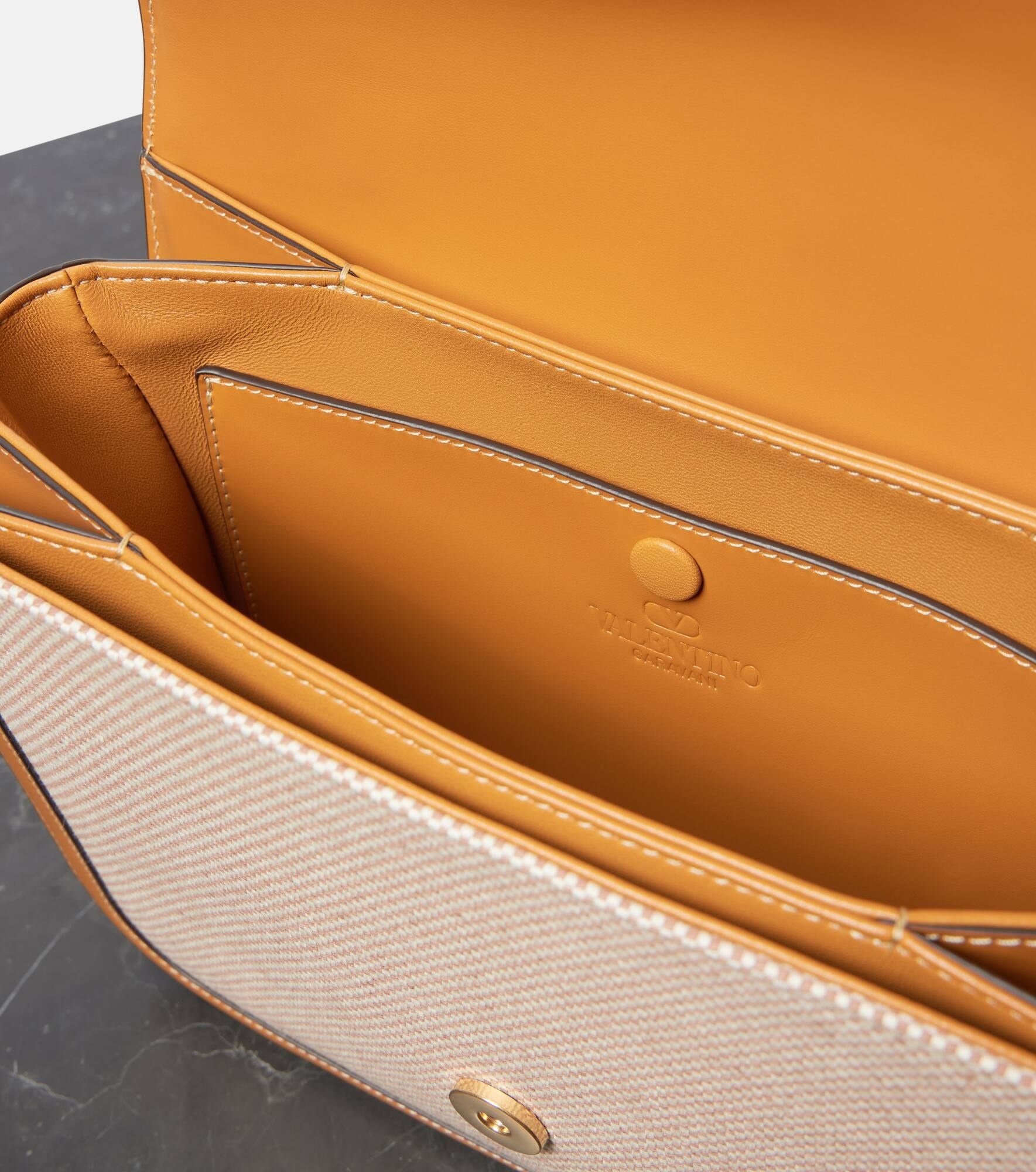 9to5 VLogo Signature canvas shoulder bag - 3