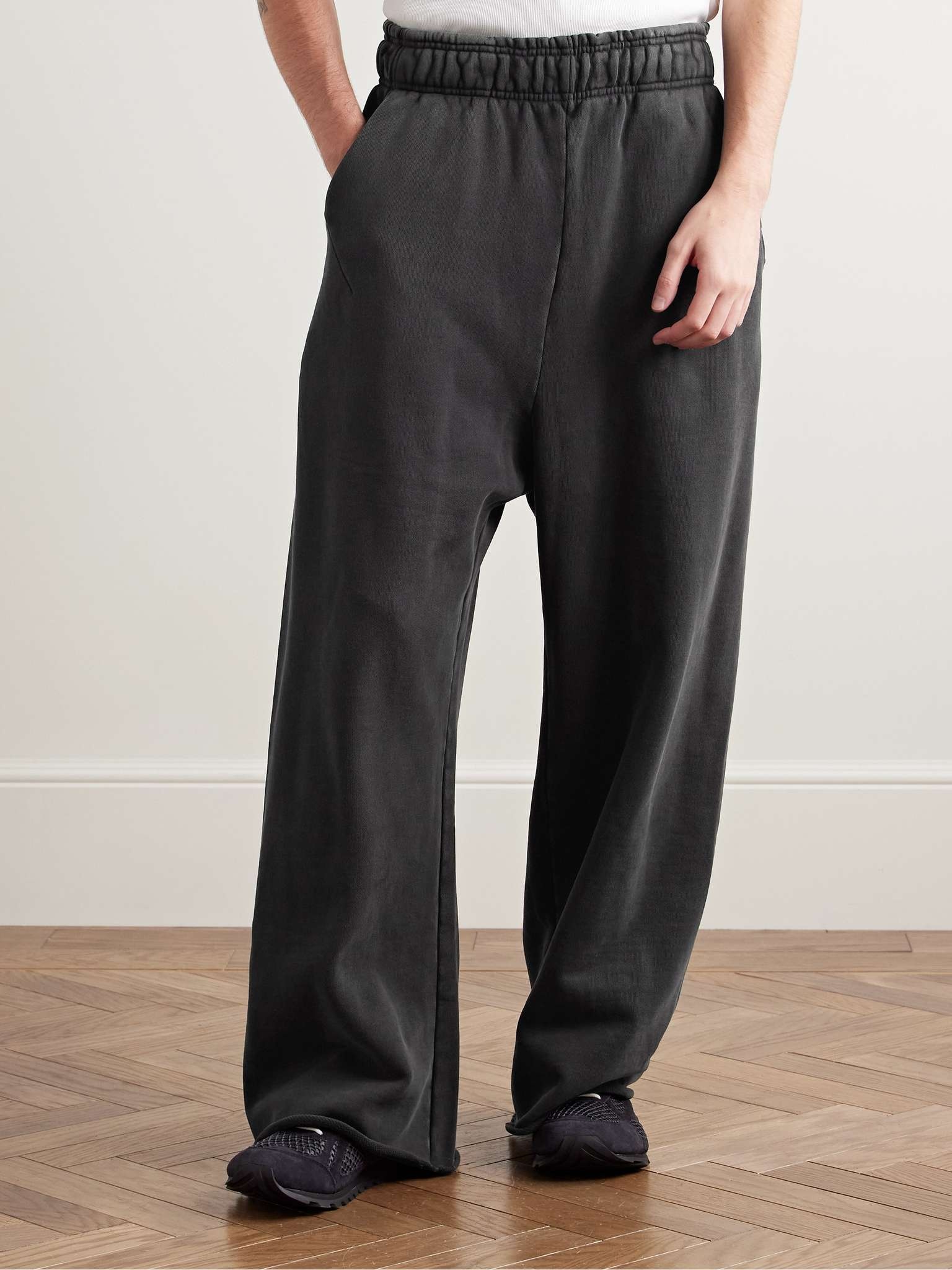 Wide-Leg Organic Cotton-Jersey Sweatpants - 3
