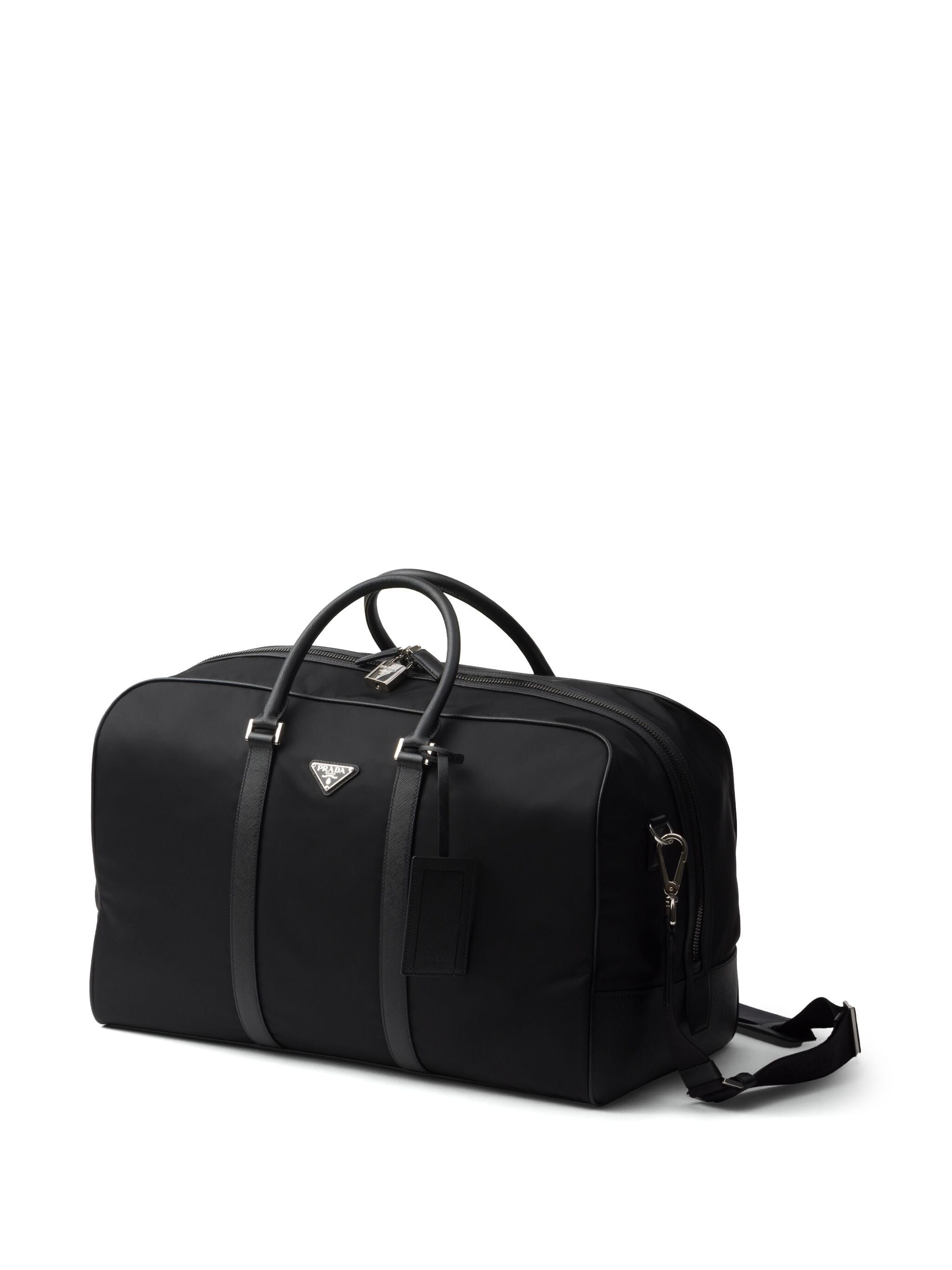 Re-Nylon And Saffiano Leather Duffle Bag - 4