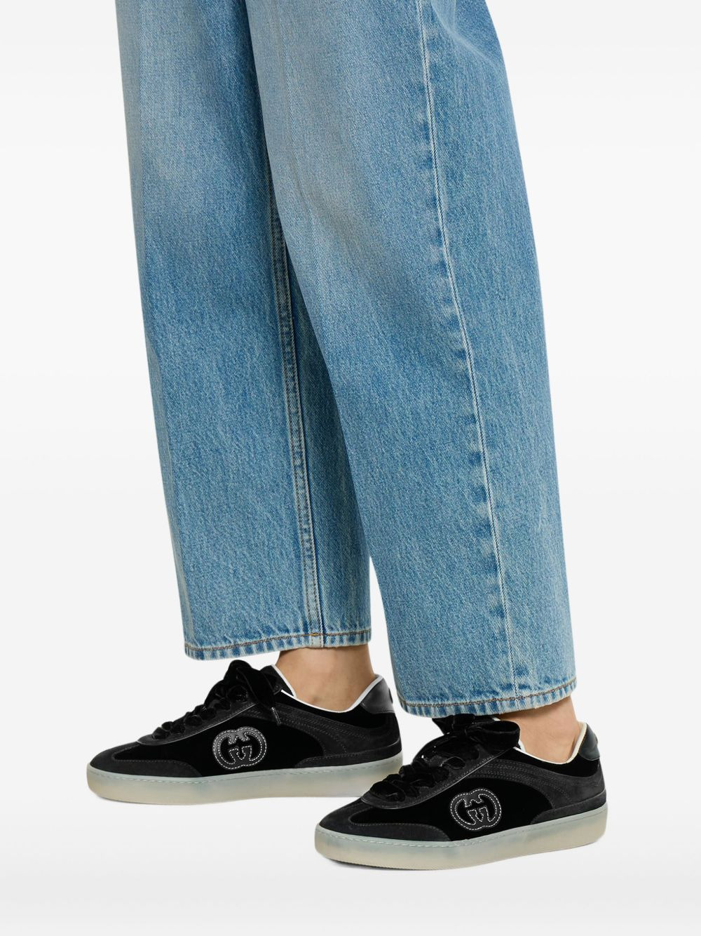 G75 velvet GG-logo sneakers - 3